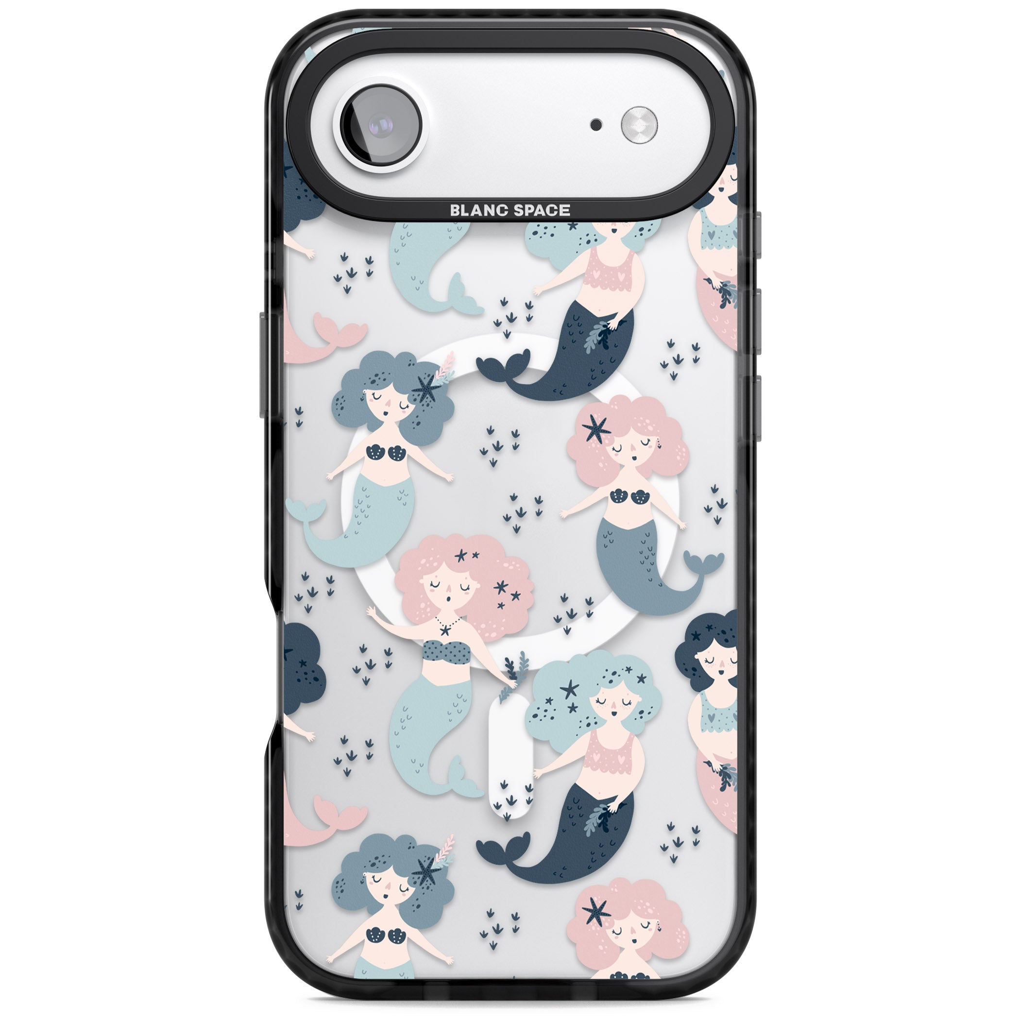 Pastel Mermaids iPhone 17 Air Impact Pro Black Phone Case