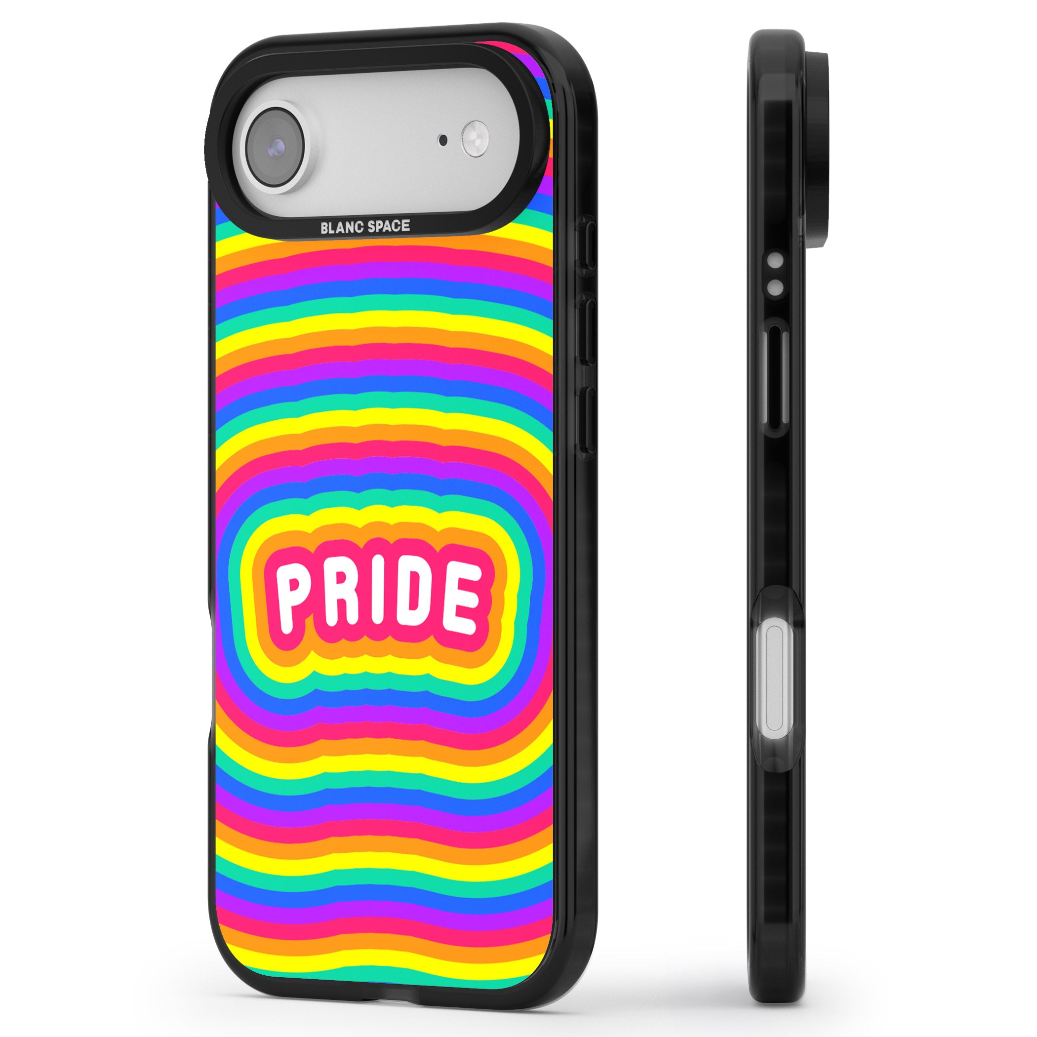 Pride iPhone 17 Air Impact Pro Black Phone Case Side Profile