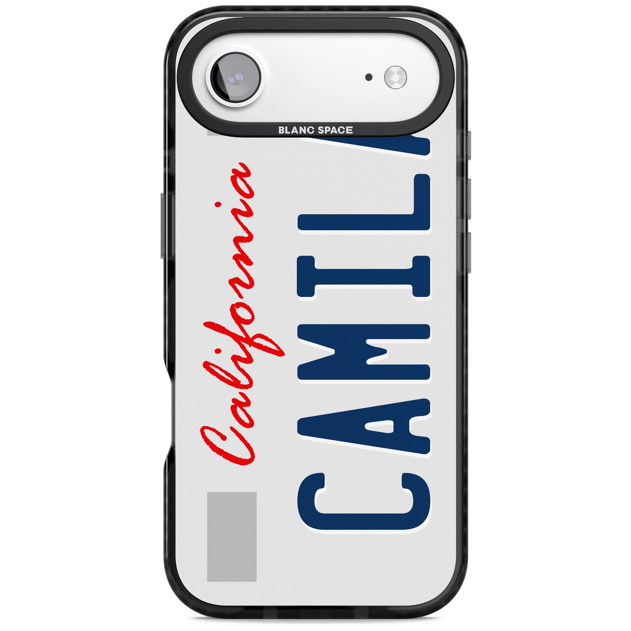 Personalised California License Plate iPhone 17 Air Impact Pro Black Phone Case