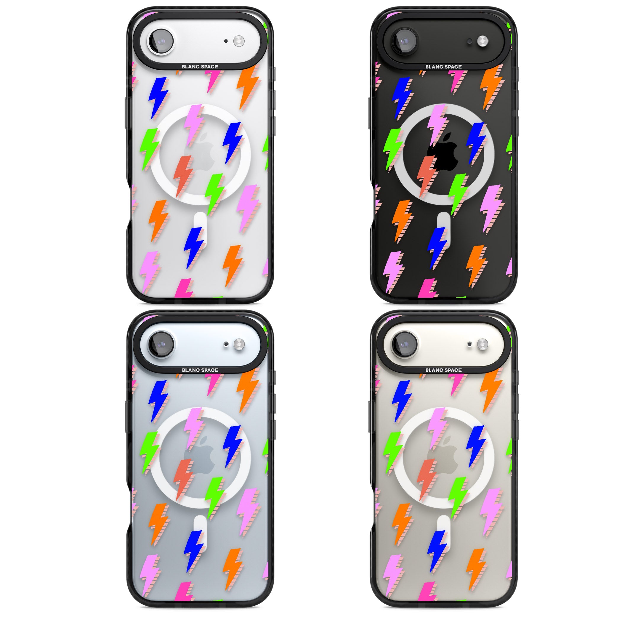 Rainbow Pop Lightning iPhone 17 Air Impact Pro Black Phone Case APT Impact Protection