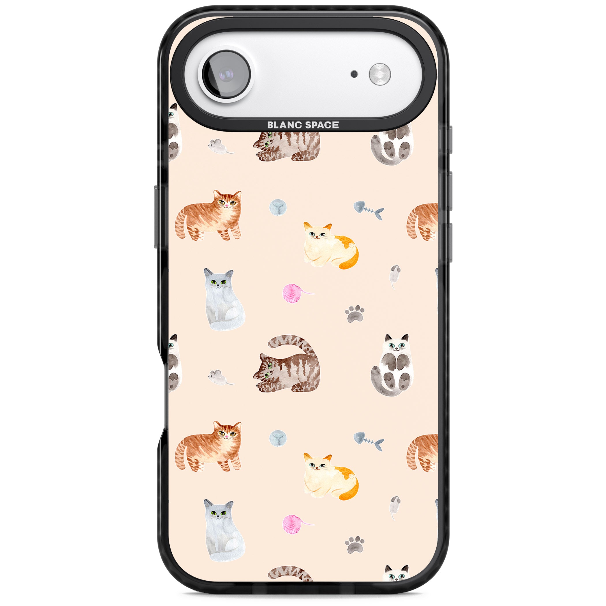 Cat Playground iPhone 17 Air Impact Pro Black Phone Case
