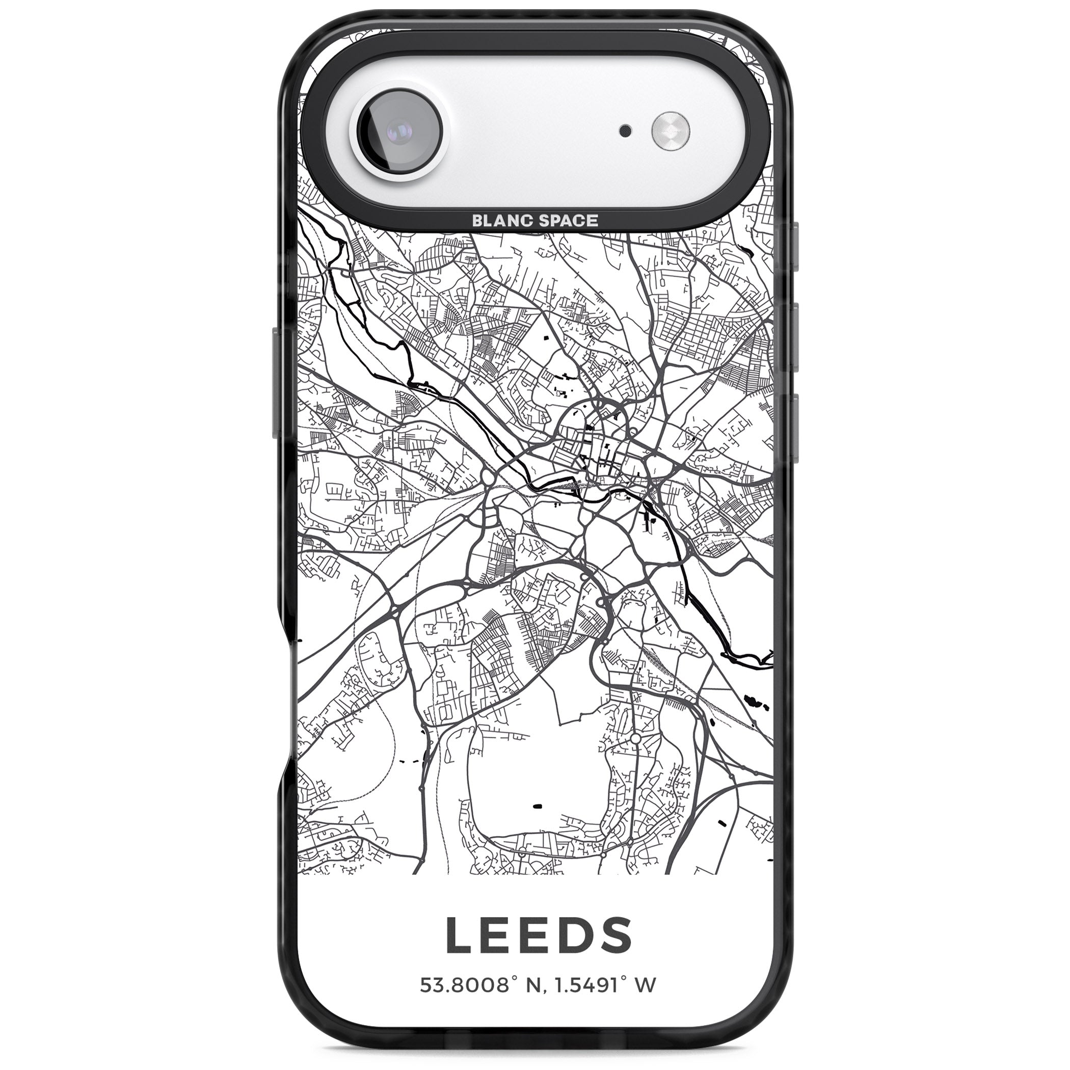 Leeds Map iPhone 17 Air Impact Pro Black Phone Case