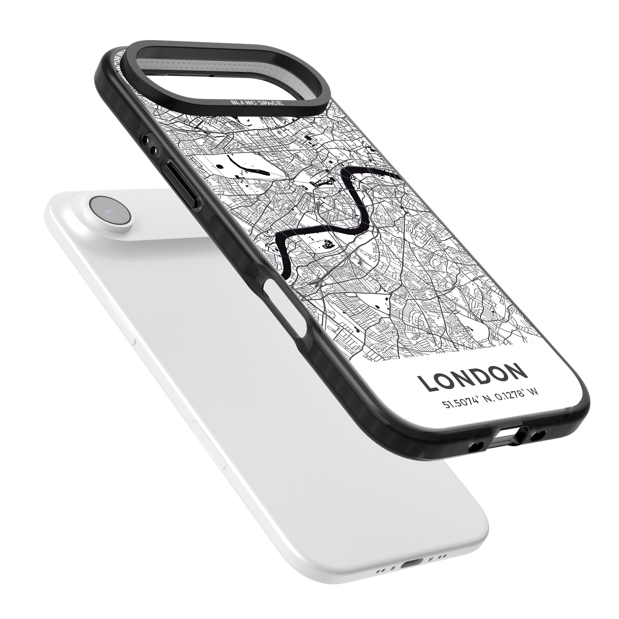 London Map iPhone 17 Air Impact Pro Black Phone Case Colours