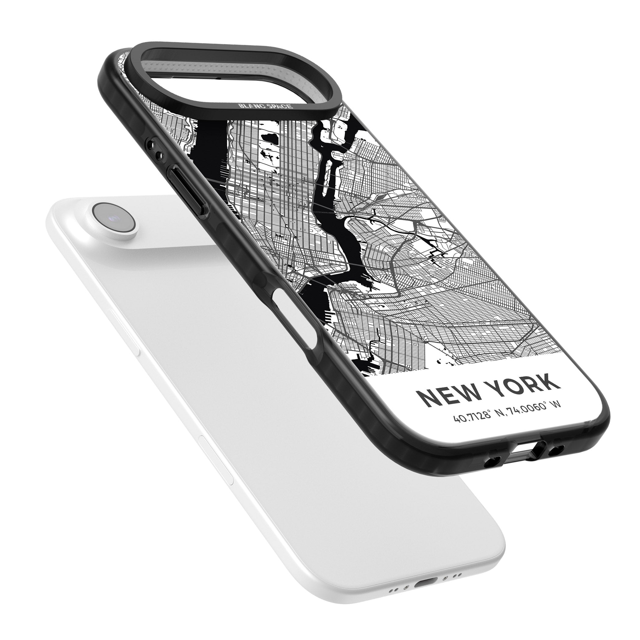 New York Map iPhone 17 Air Impact Pro Black Phone Case Colours