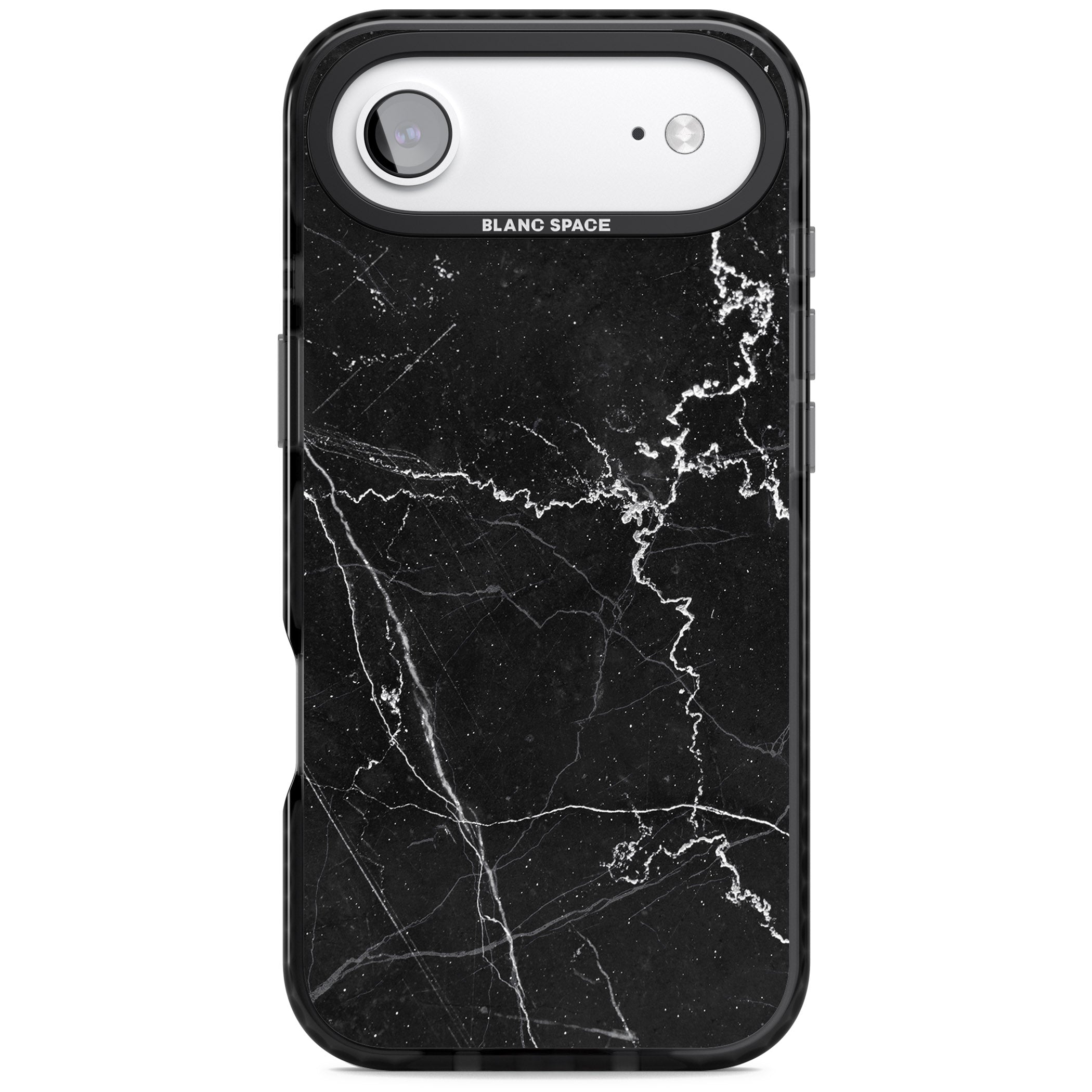 Bold Black Marble With White Texture iPhone 17 Air Impact Pro Black Phone Case