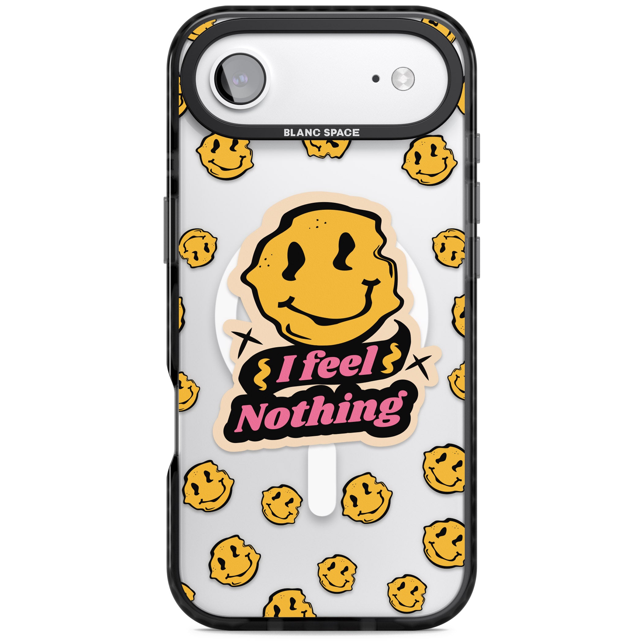 I Feel Nothing (Clear) iPhone 17 Air Impact Pro Black Phone Case
