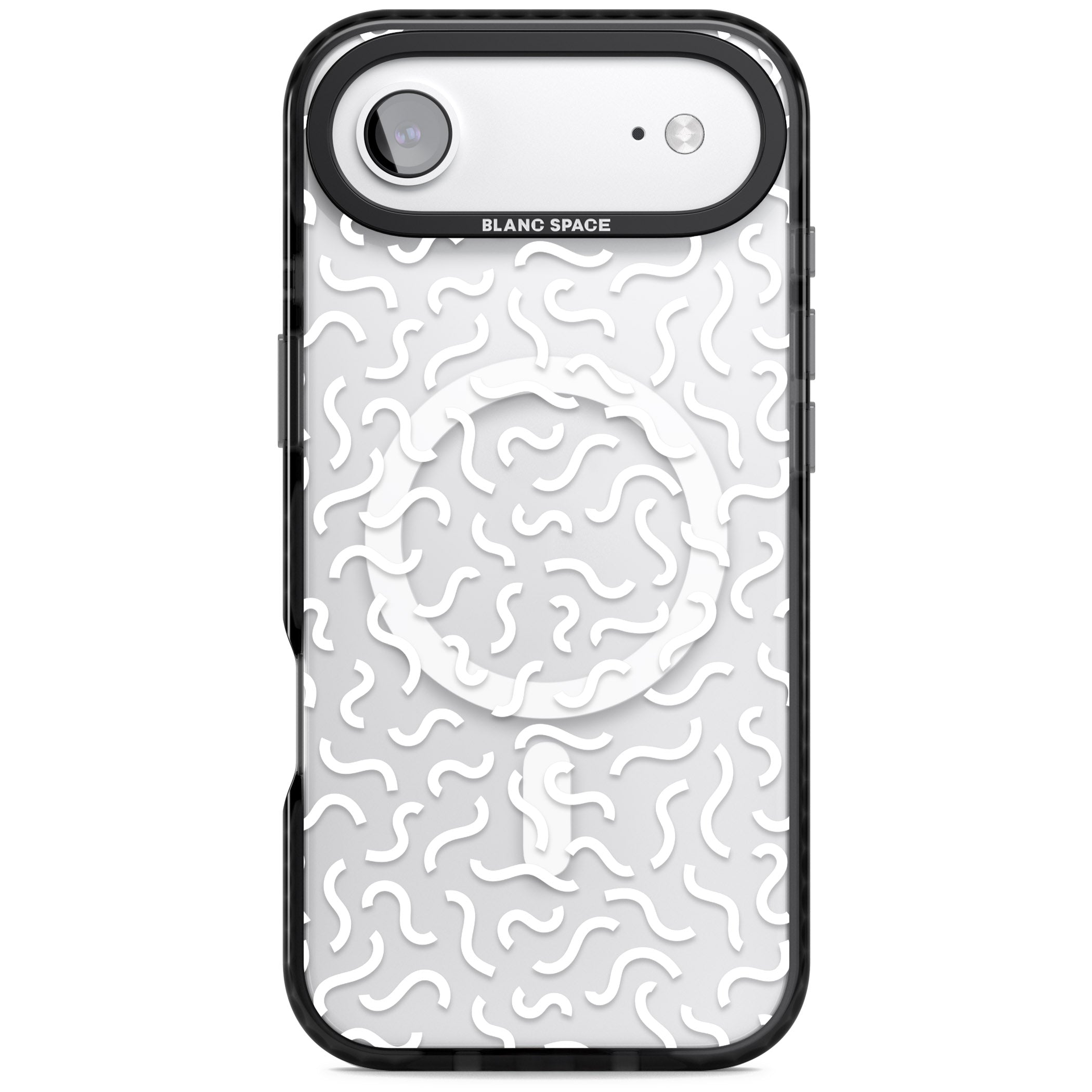 Black & White Wavy Pattern iPhone 17 Air Impact Pro Black Phone Case