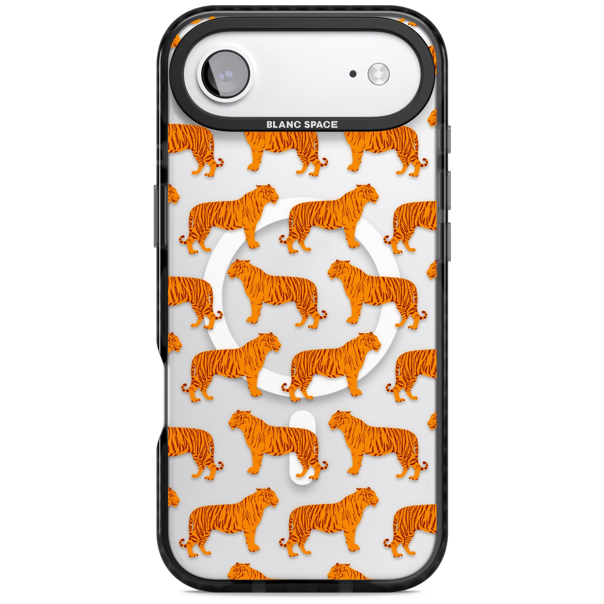 Tiger Pattern iPhone 17 Air Impact Pro Black Phone Case