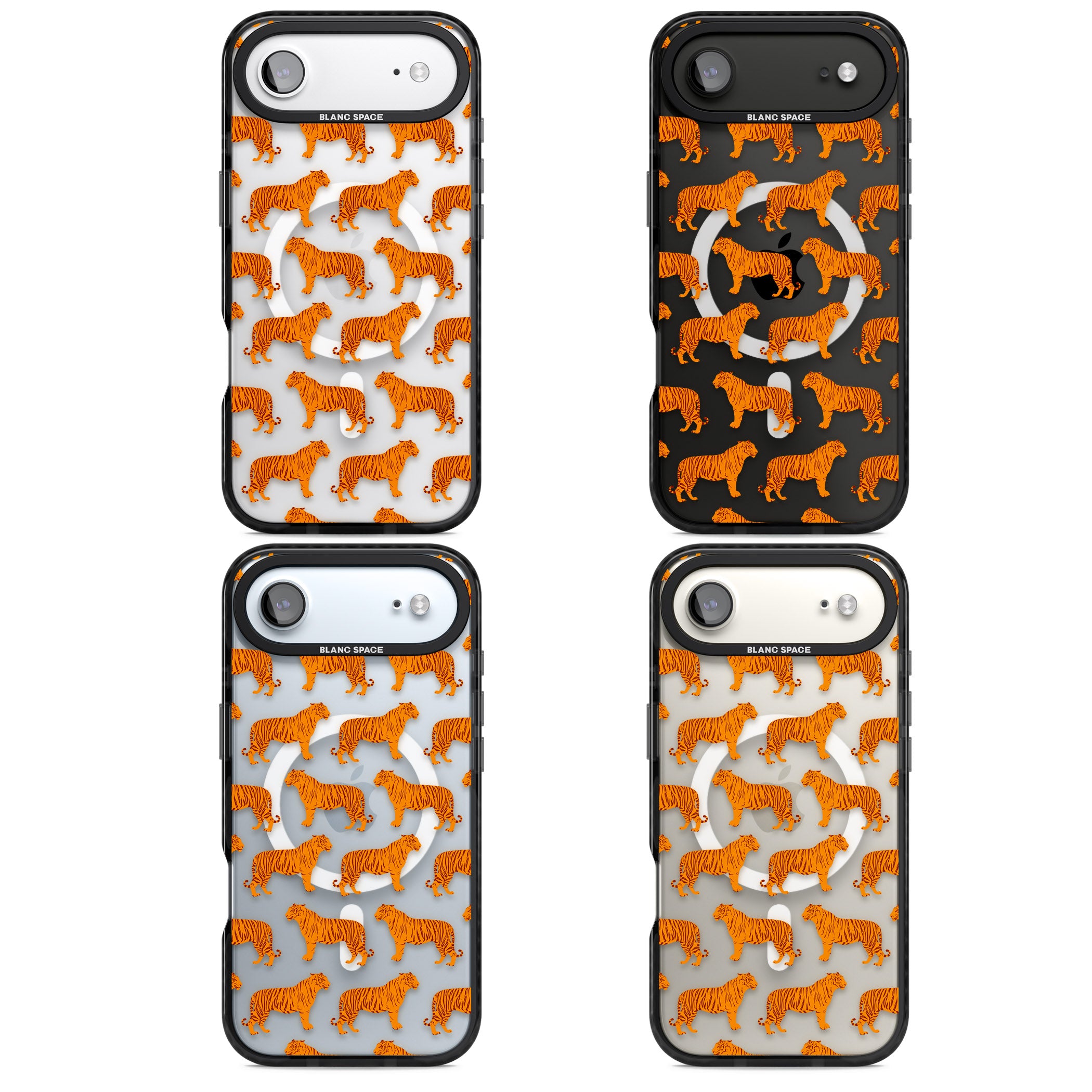 Tiger Pattern iPhone 17 Air Impact Pro Black Phone Case APT Impact Protection