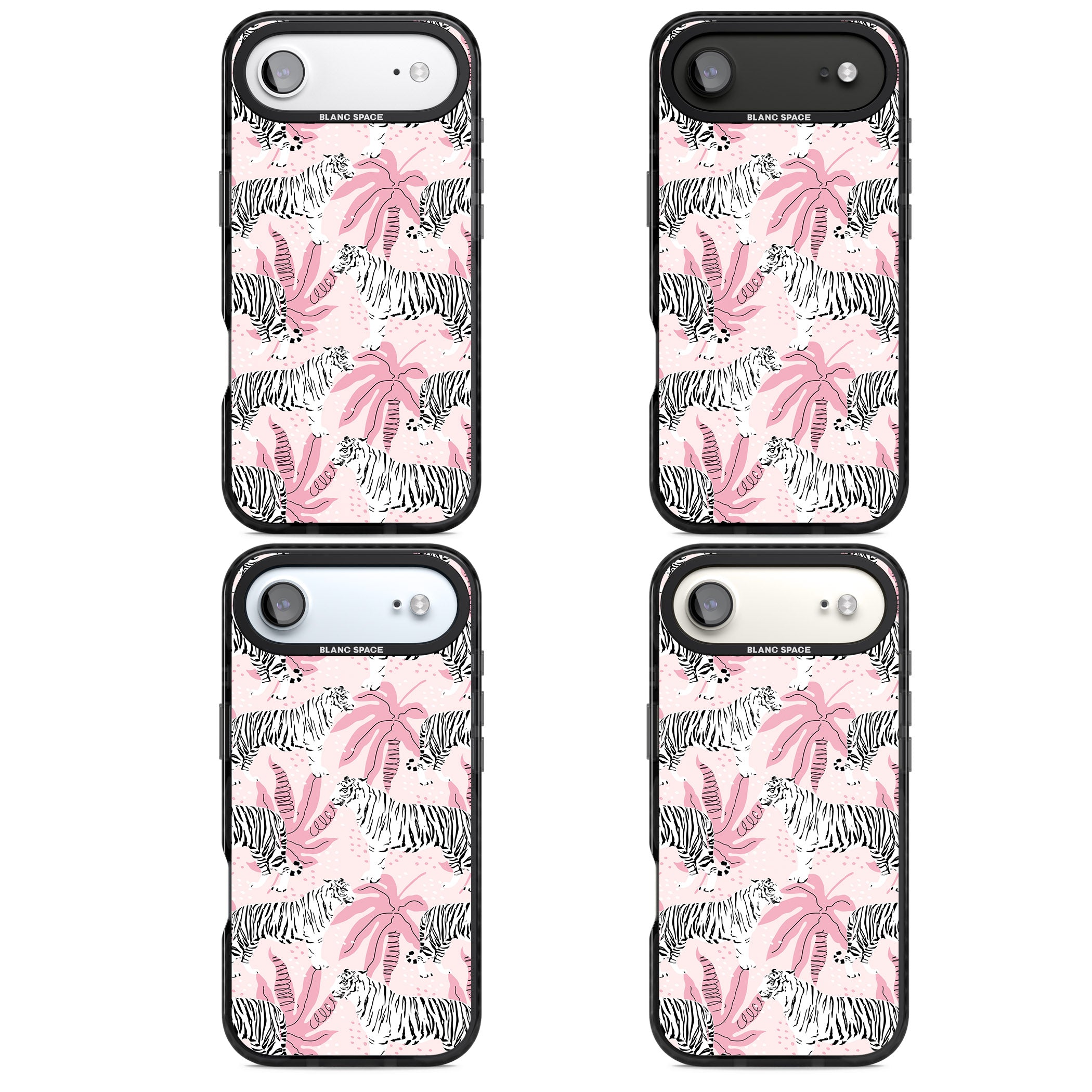 Pink Tiger Palm iPhone 17 Air Impact Pro Black Phone Case APT Impact Protection
