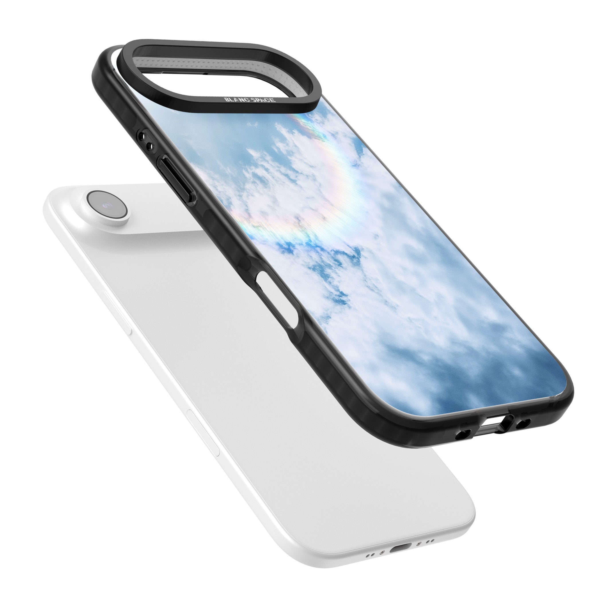 Pastel Rainbow Sky iPhone 17 Air Impact Pro Black Phone Case Colours