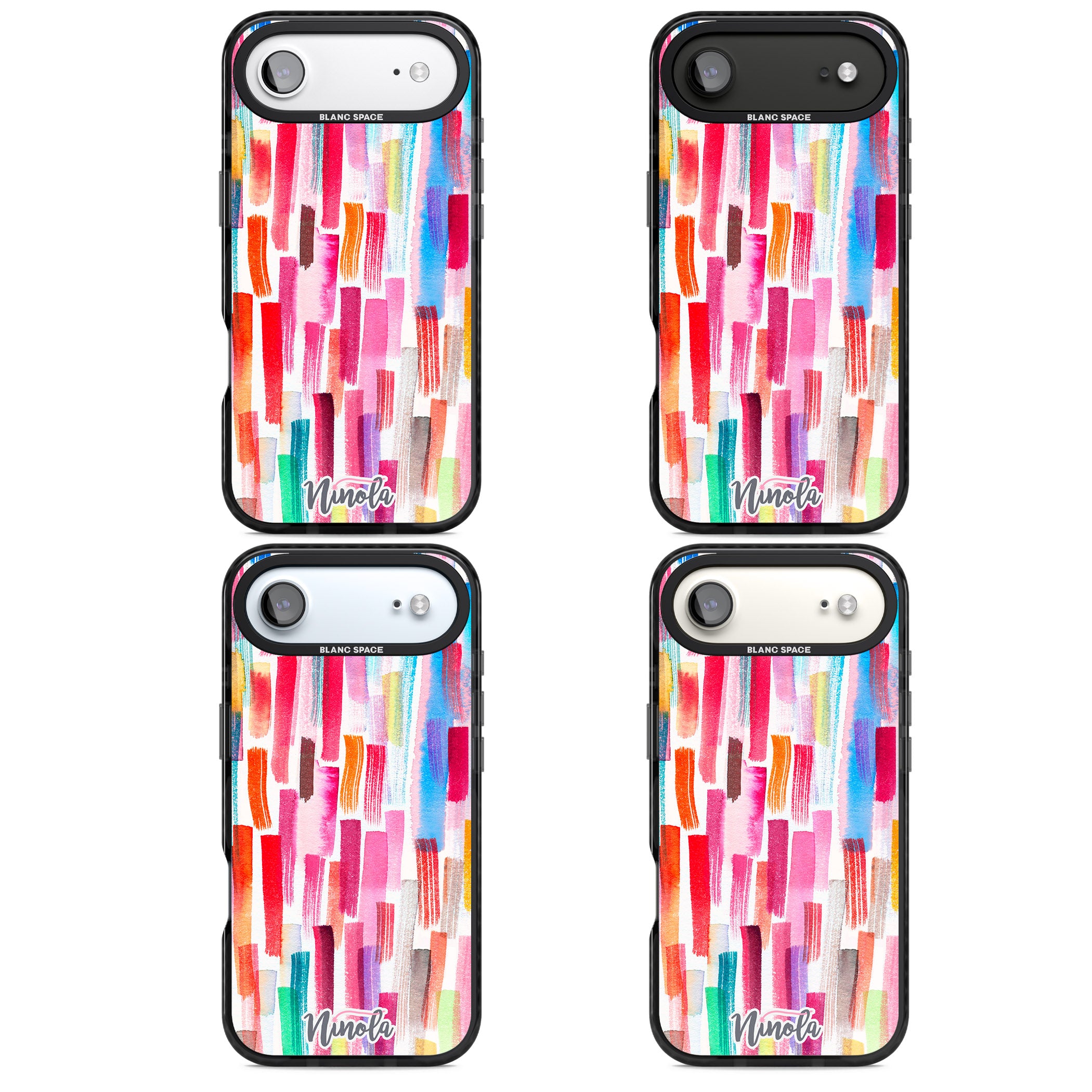 Colorful Brushstrokes iPhone 17 Air Impact Pro Black Phone Case APT Impact Protection
