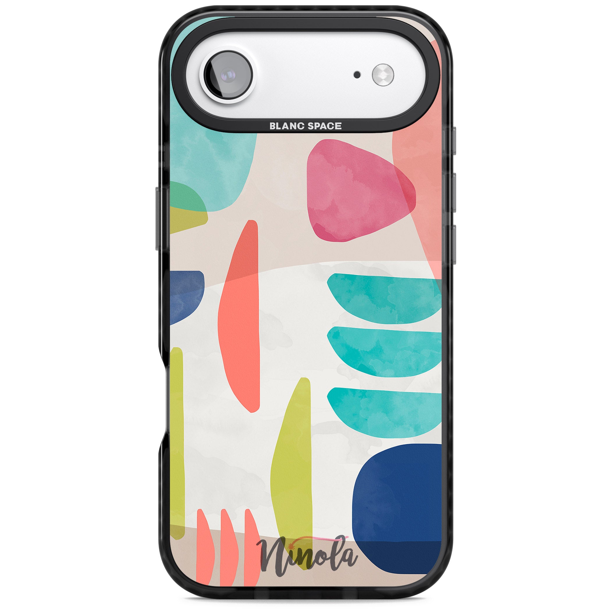 Bold Colorful Shapes iPhone 17 Air Impact Pro Black Phone Case