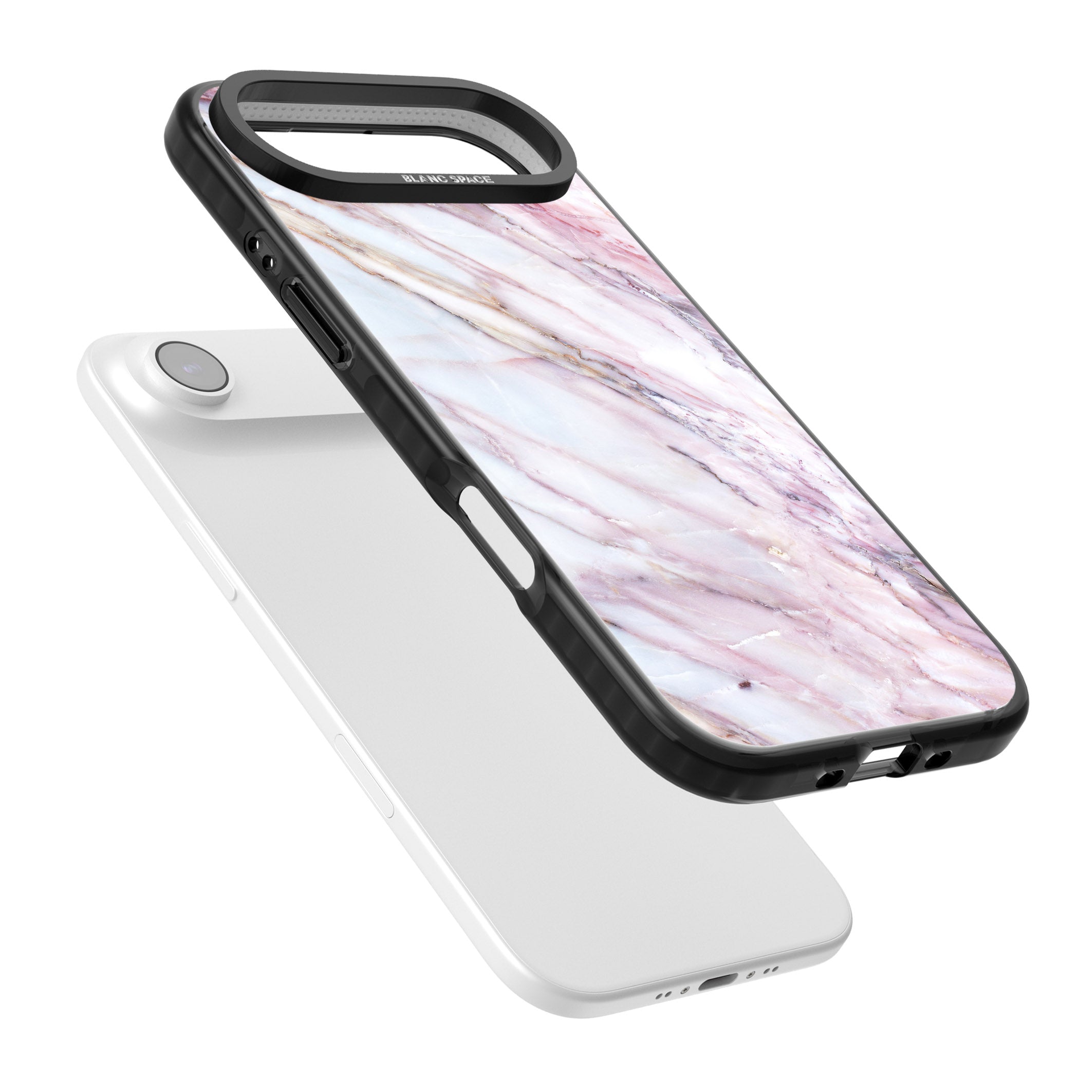 Blush Marble Glow iPhone 17 Air Impact Pro Black Phone Case Colours