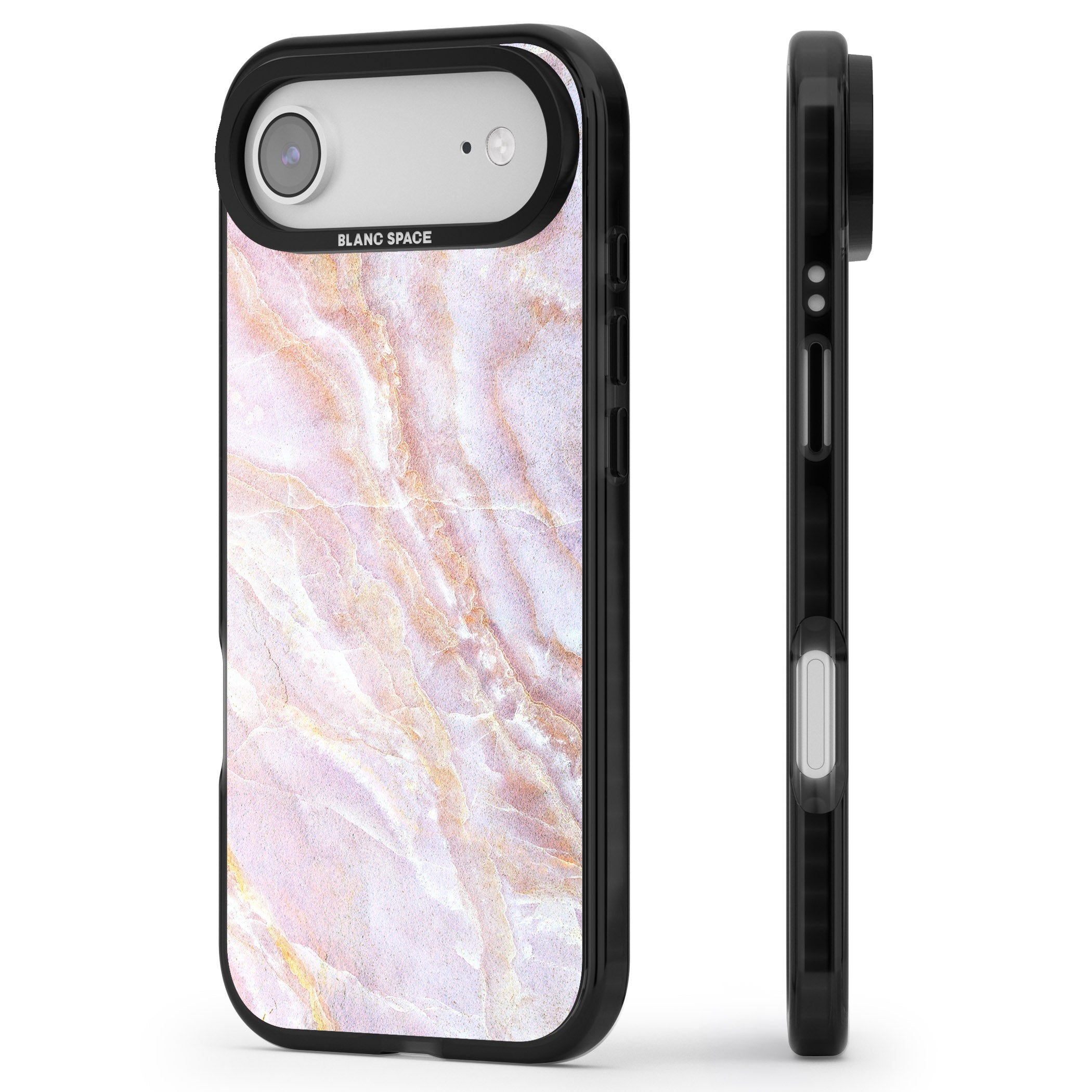 Soft Onyx Blush iPhone 17 Air Impact Pro Black Phone Case Side Profile