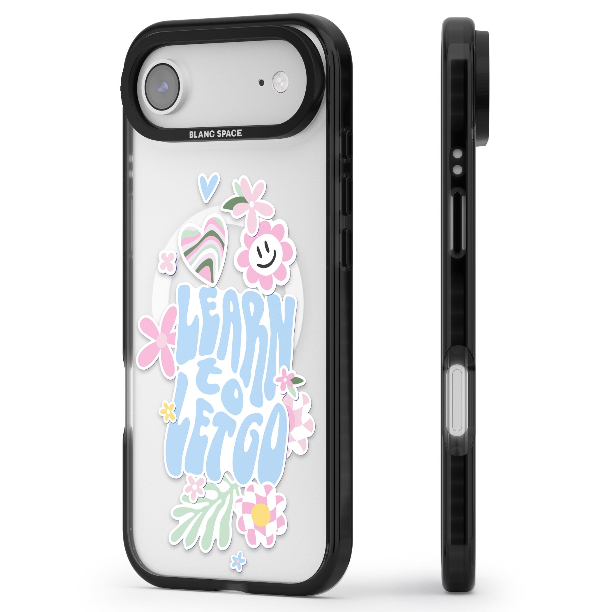 Learn To Let Go iPhone 17 Air Impact Pro Black Phone Case Side Profile