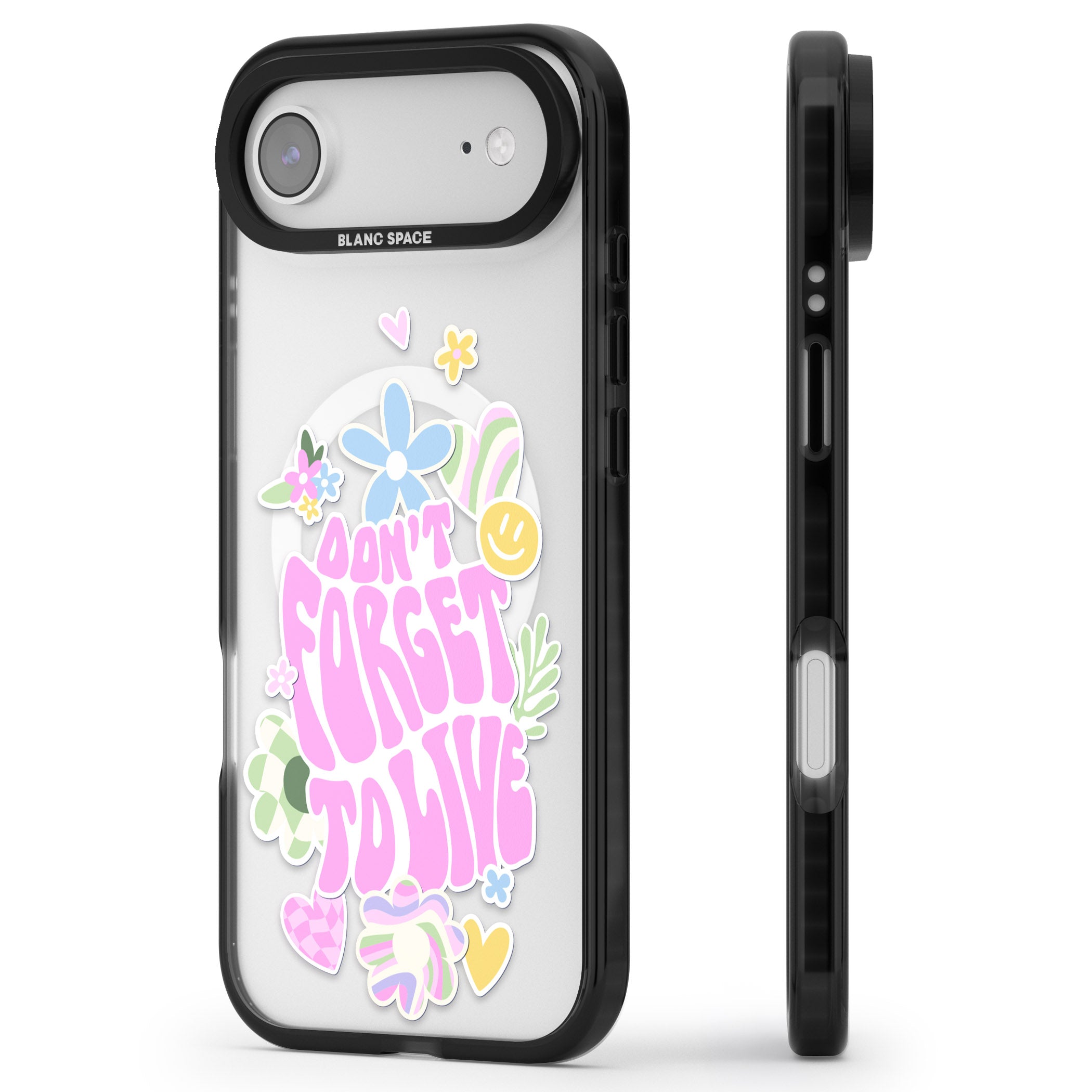 Don'T Forget To Live iPhone 17 Air Impact Pro Black Phone Case Side Profile