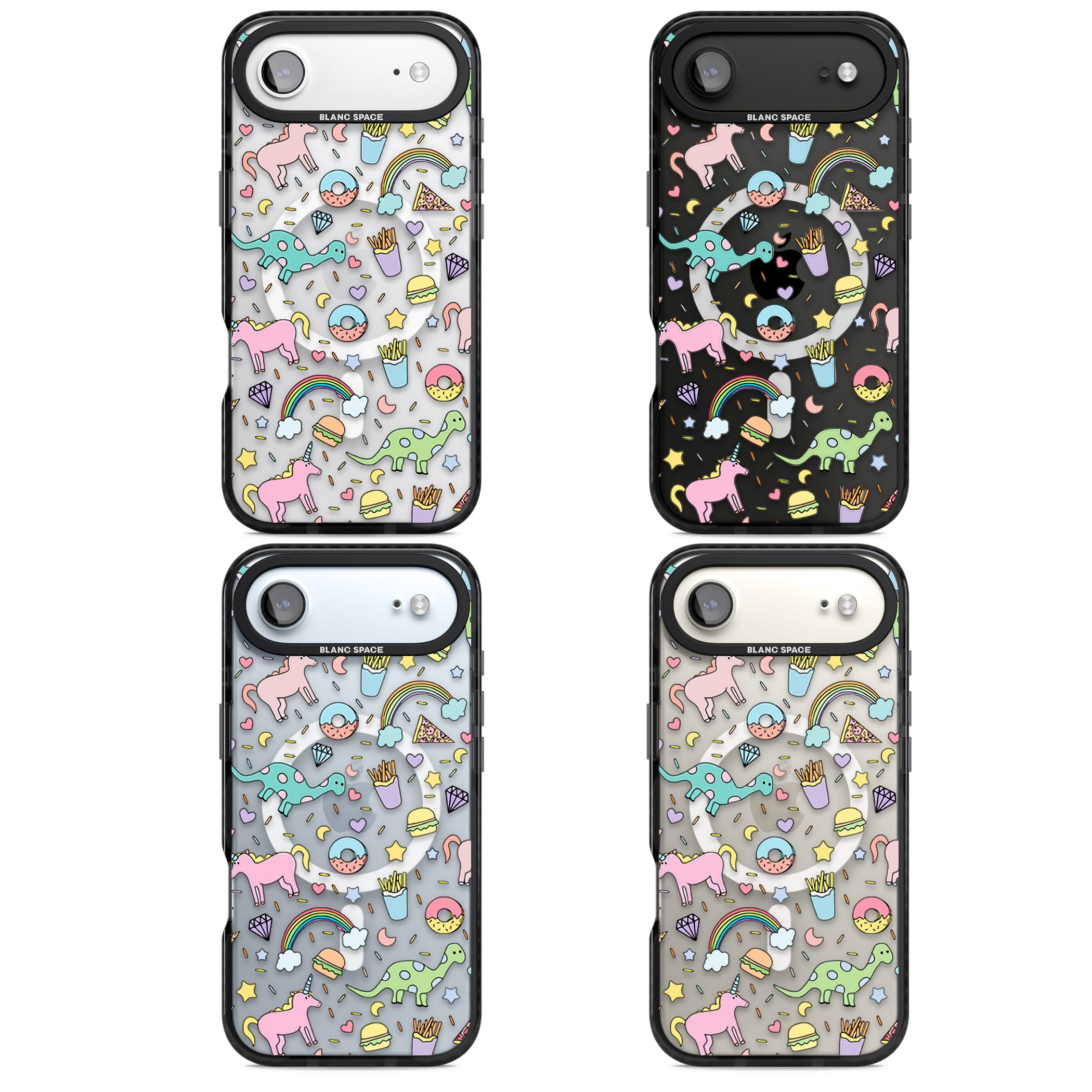 Cute Pattern iPhone 17 Air Impact Pro Black Phone Case APT Impact Protection