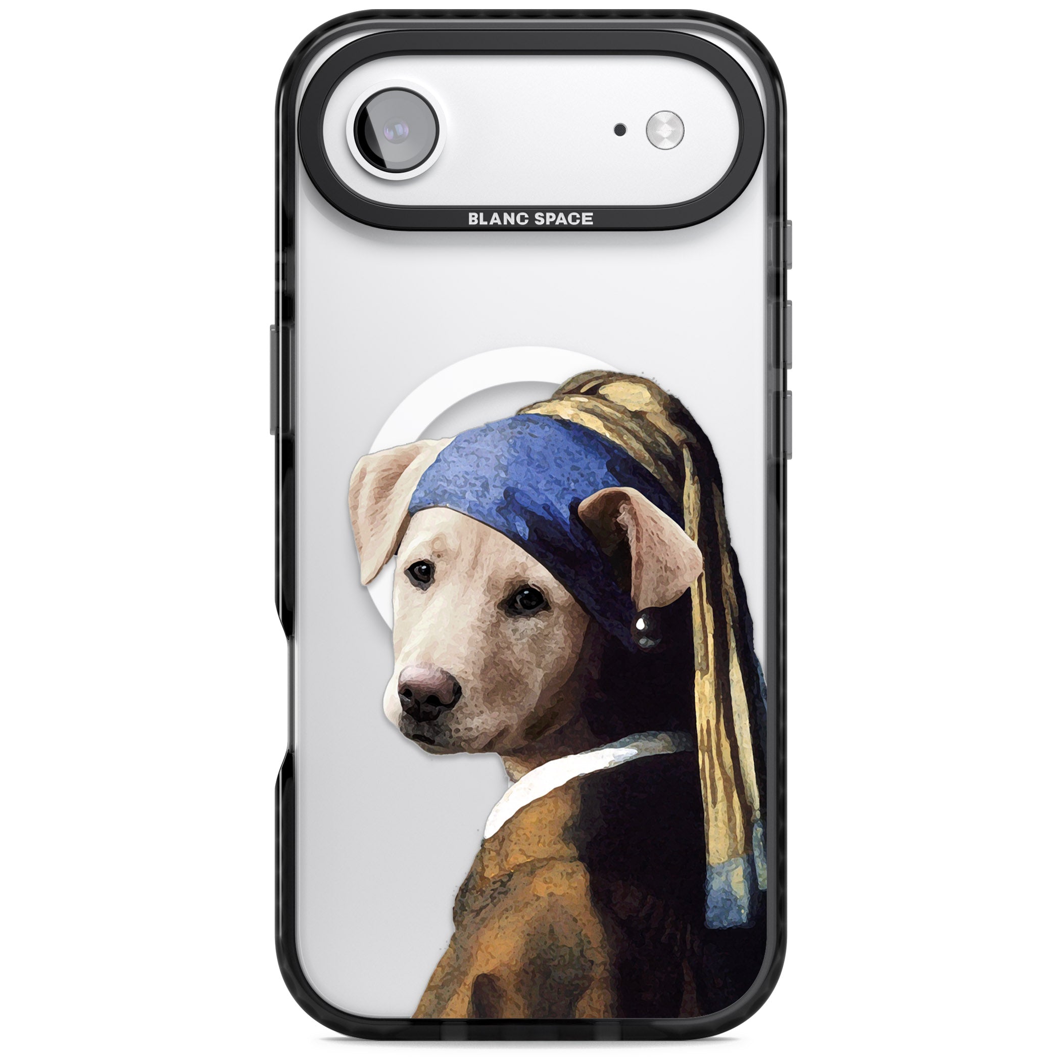 Doggo With A Pearl Earring iPhone 17 Air Impact Pro Black Phone Case
