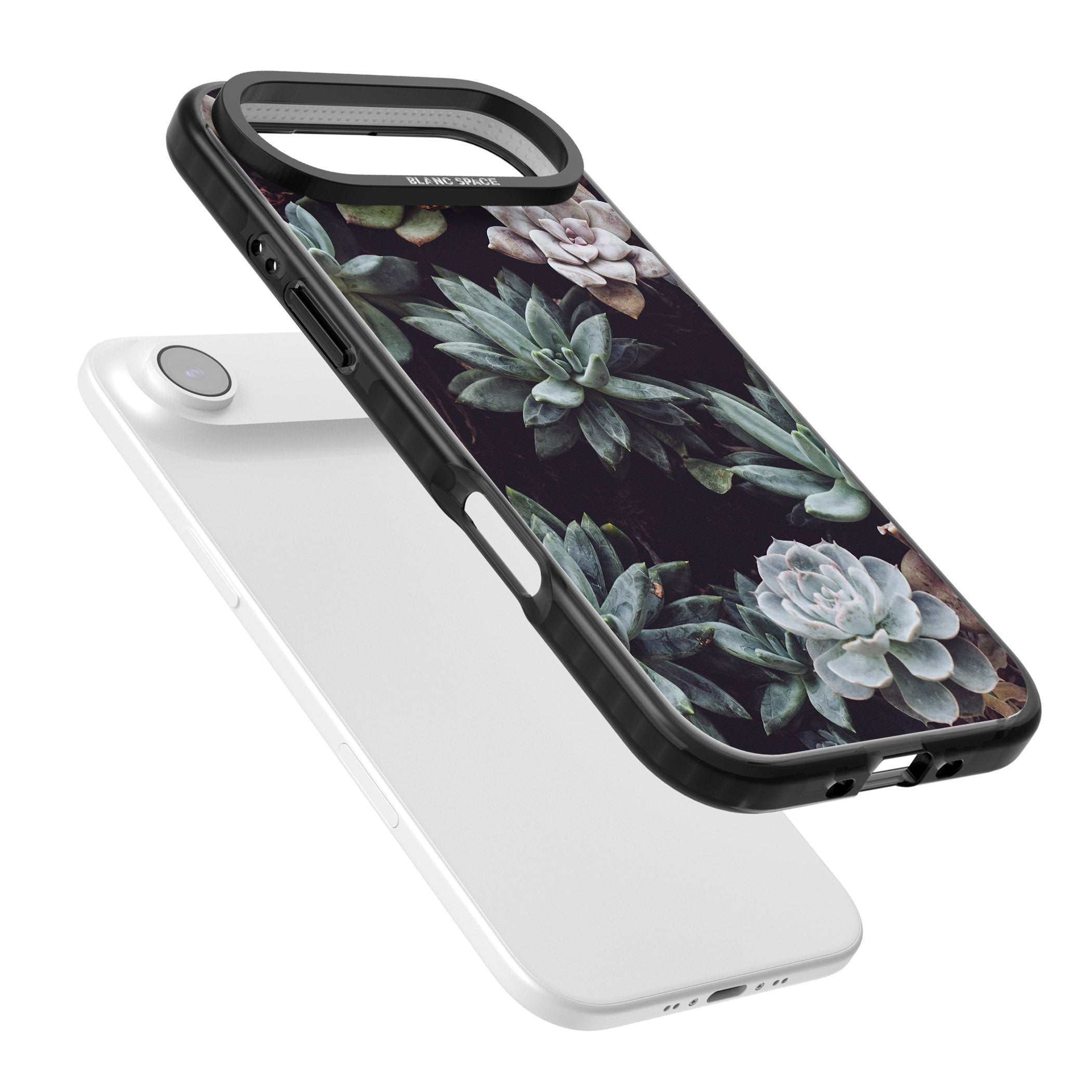 Succulent Bloom Mixed iPhone 17 Air Impact Pro Black Phone Case Colours
