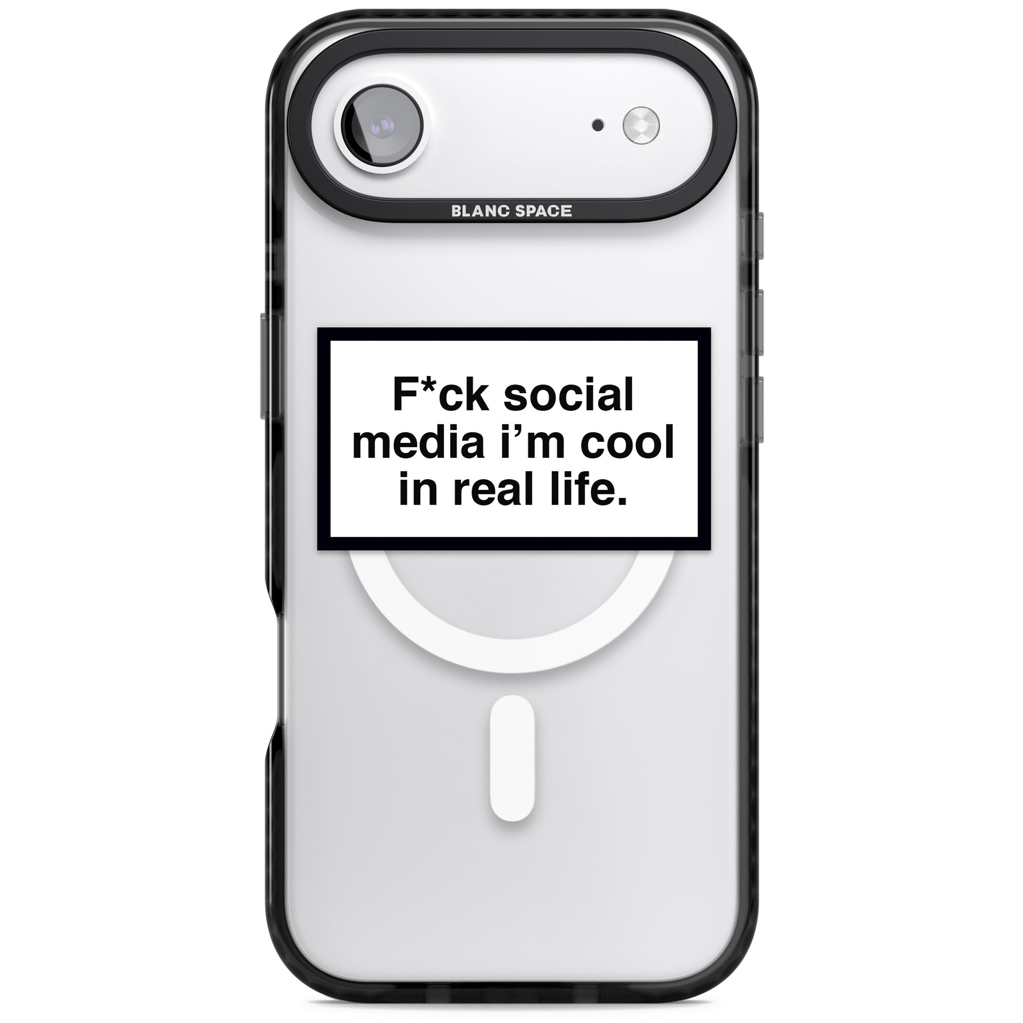 F*Ck Social Media iPhone 17 Air Impact Pro Black Phone Case