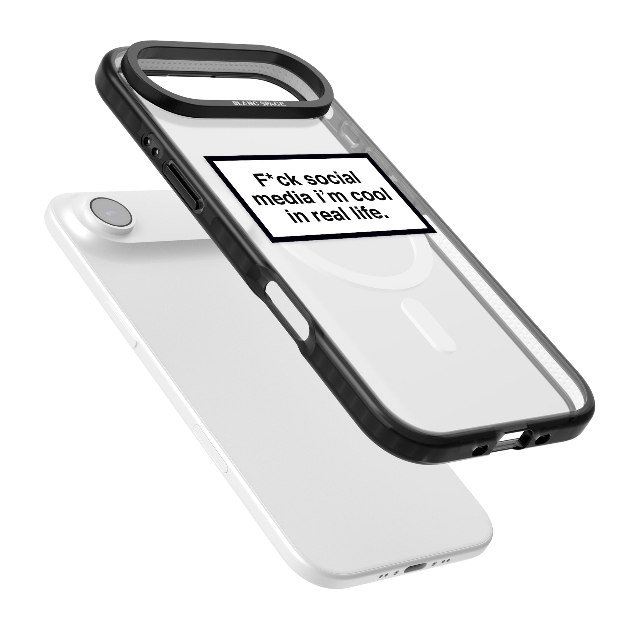 F*Ck Social Media iPhone 17 Air Impact Pro Black Phone Case Colours