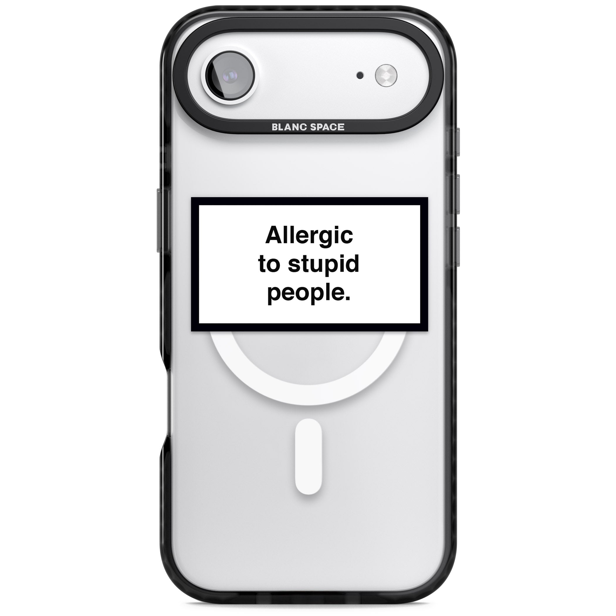 Allergic To Stupid People iPhone 17 Air Impact Pro Black Phone Case