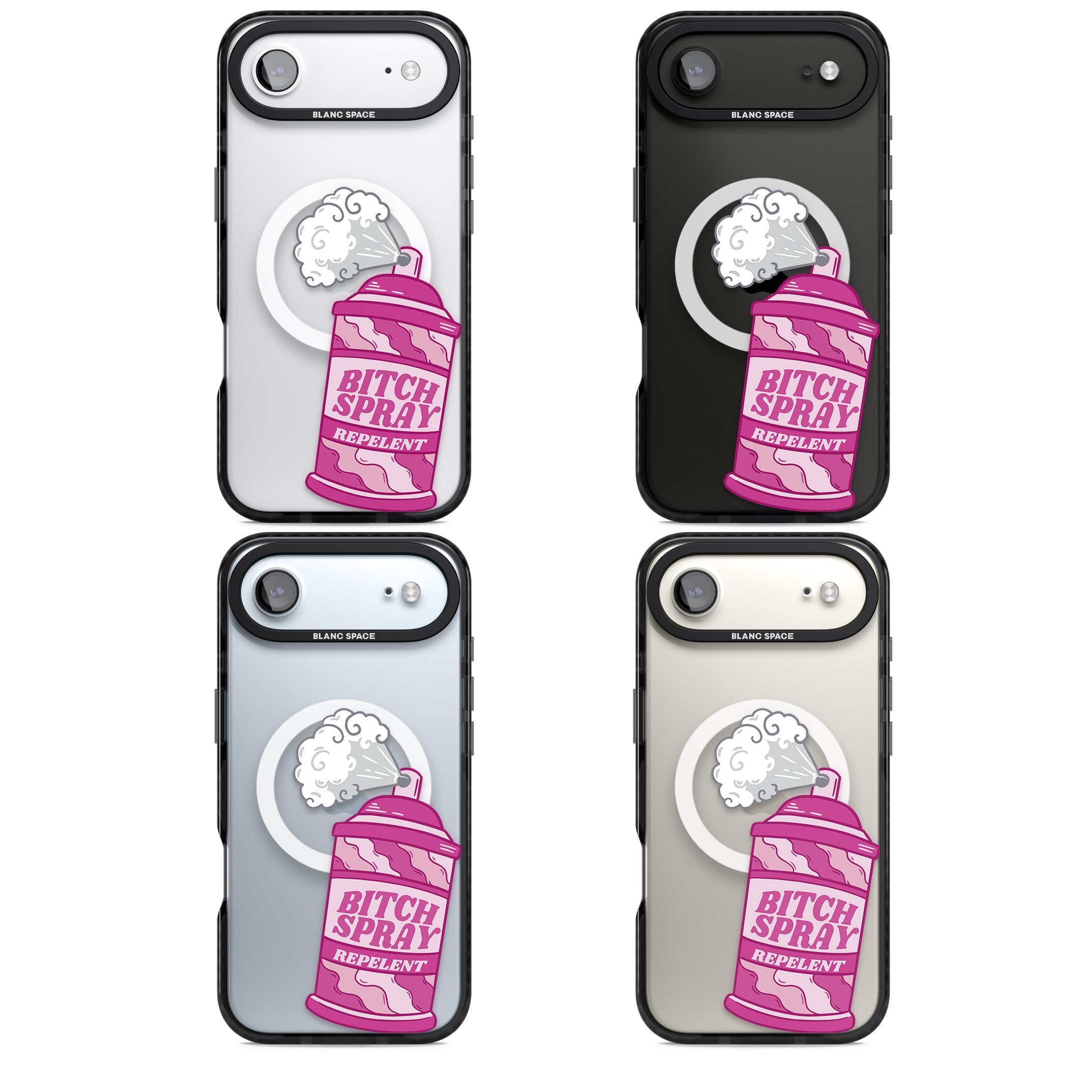 B*Tch Spray iPhone 17 Air Impact Pro Black Phone Case APT Impact Protection