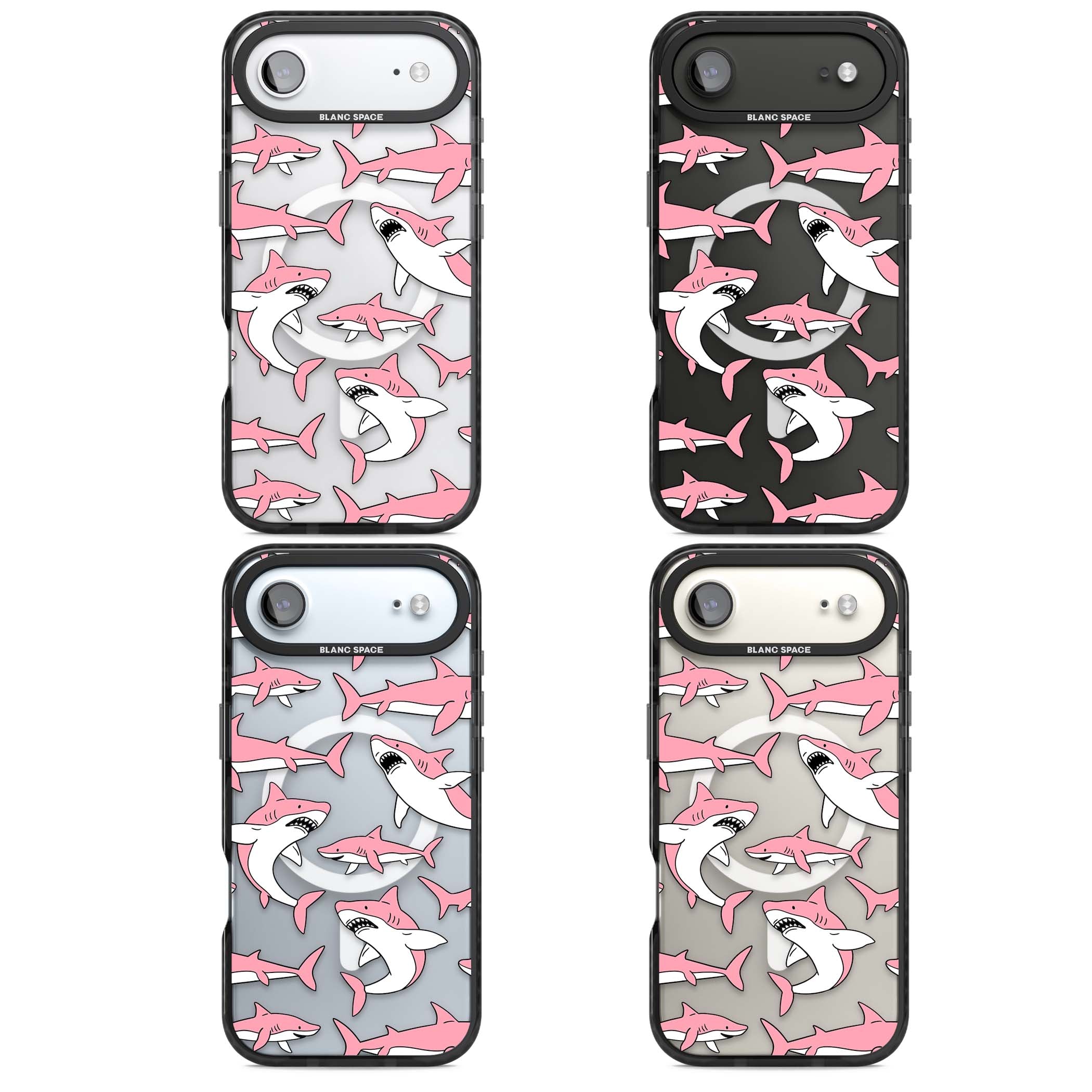 Bubblegum Sharks for her iPhone case | Black Impact Magsafe case for iPhone Air