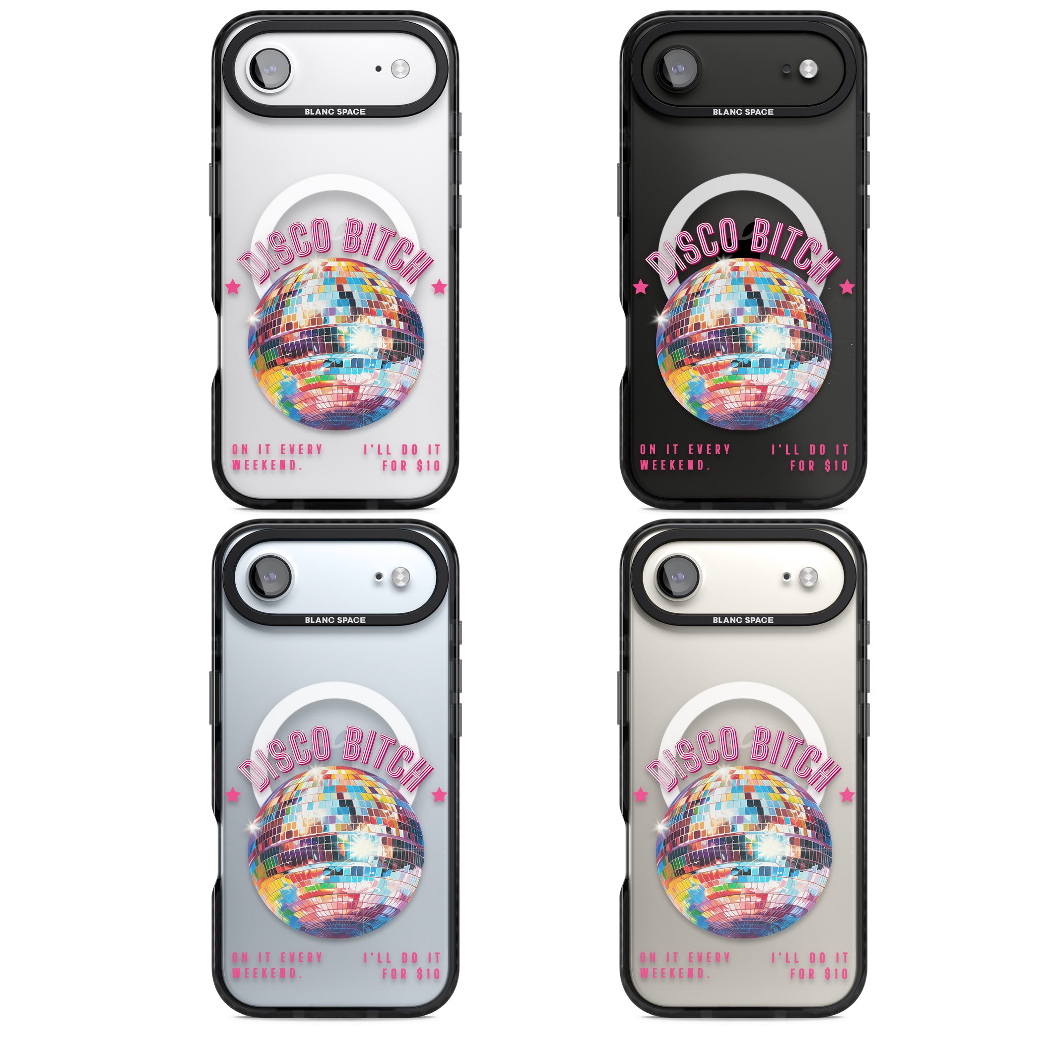 Disco B Tch iPhone 17 Air Impact Pro Black Phone Case APT Impact Protection