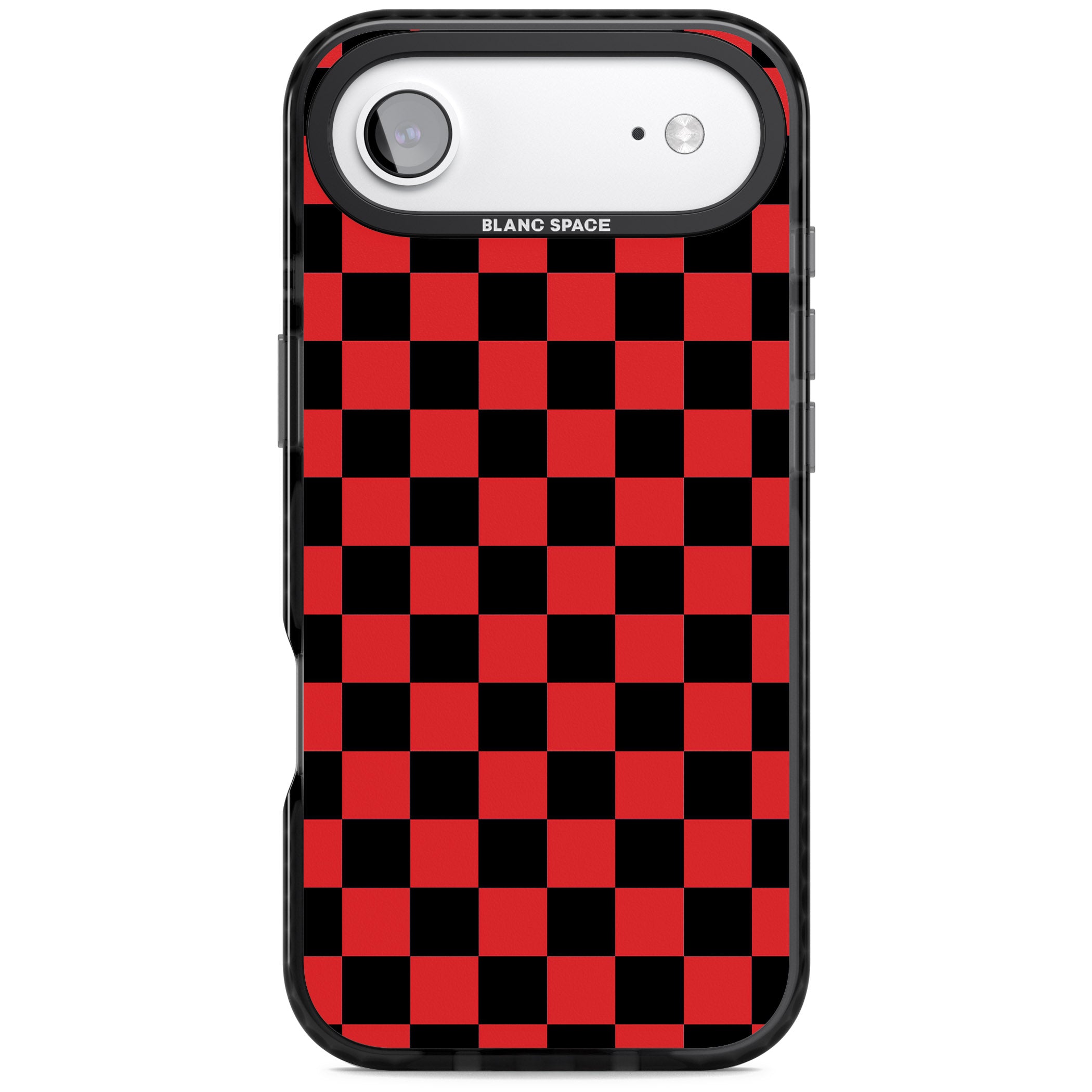 Red Black Checkered iPhone 17 Air Impact Pro Black Phone Case