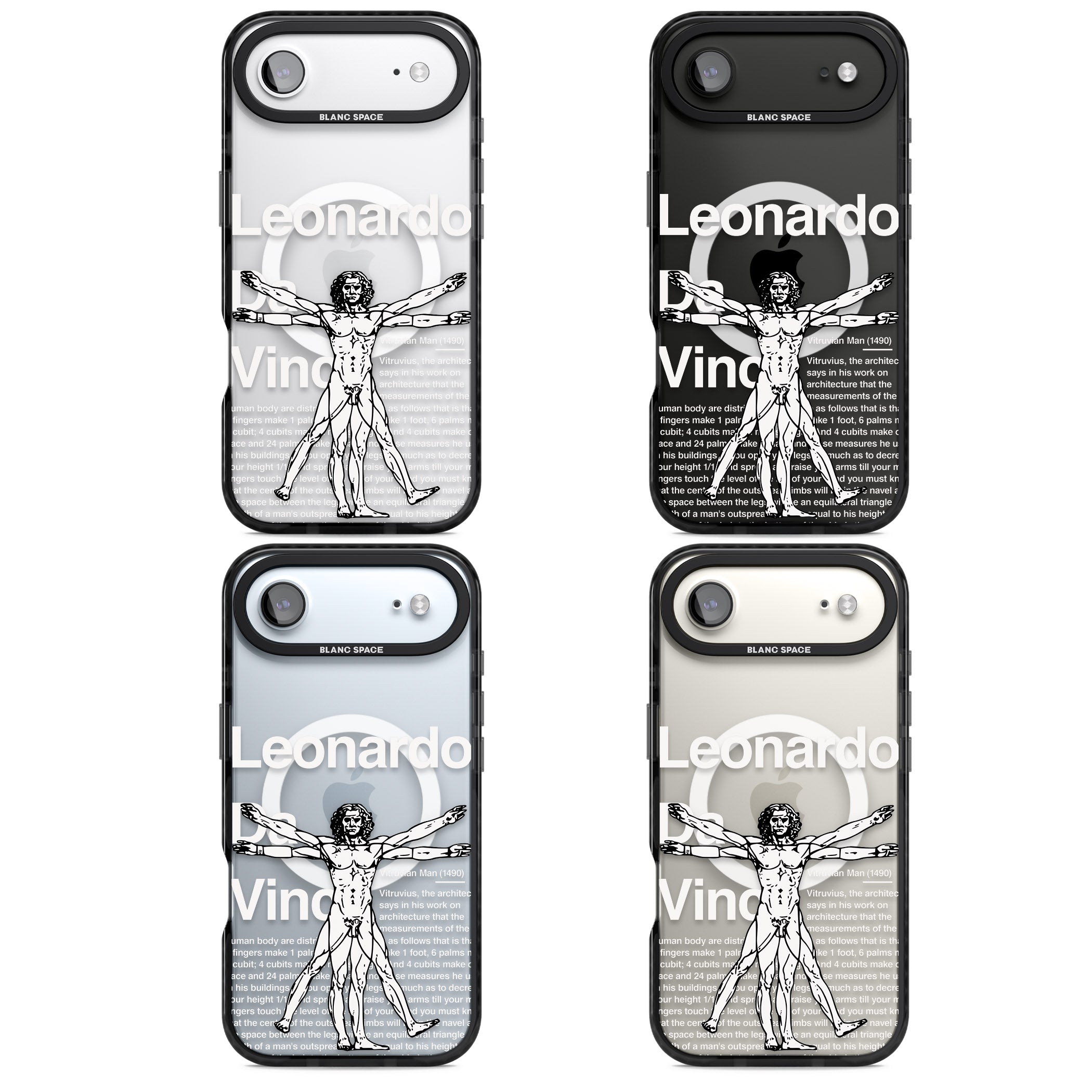 Vitruvian Man iPhone 17 Air Impact Pro Black Phone Case APT Impact Protection