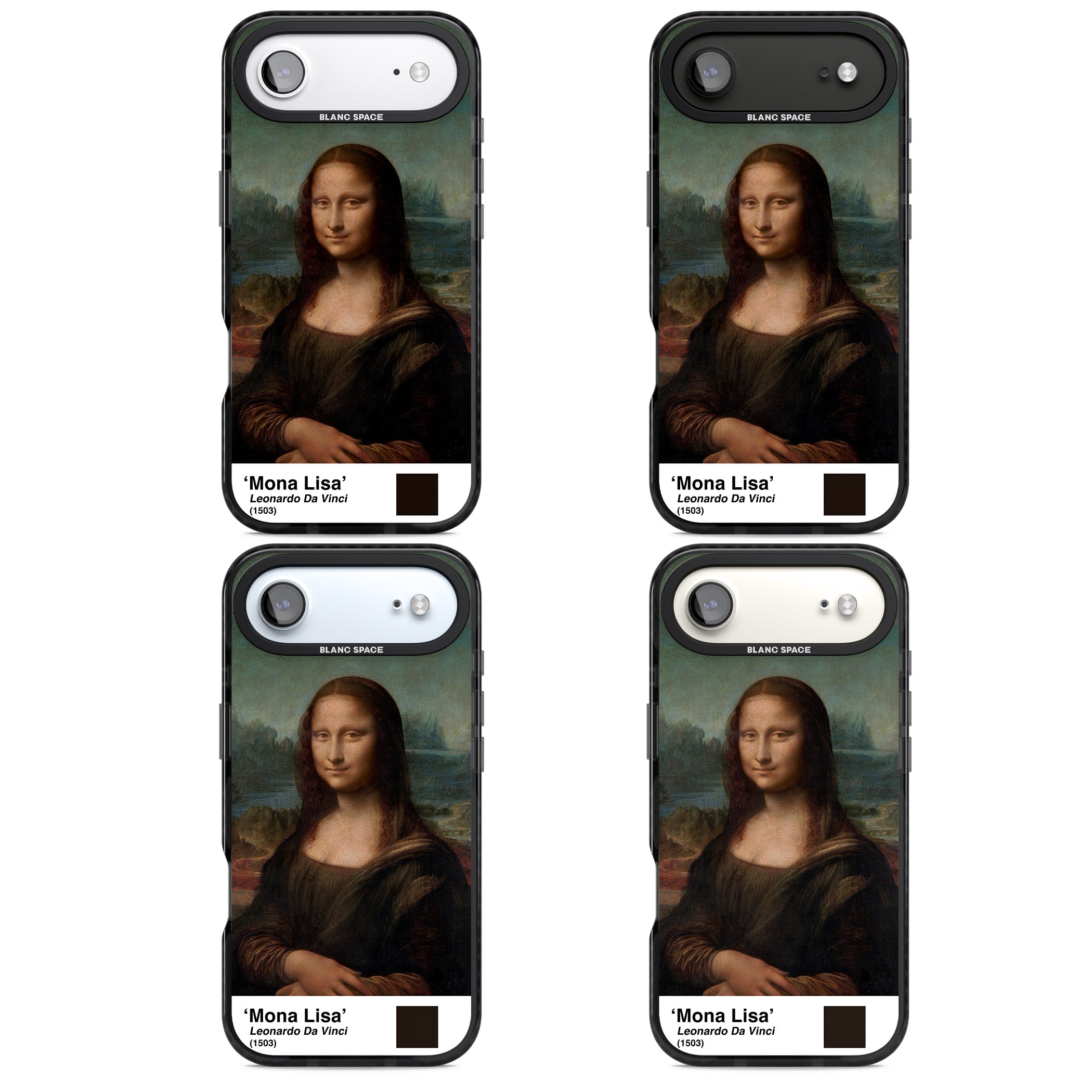 Mona Lisa iPhone 17 Air Impact Pro Black Phone Case APT Impact Protection