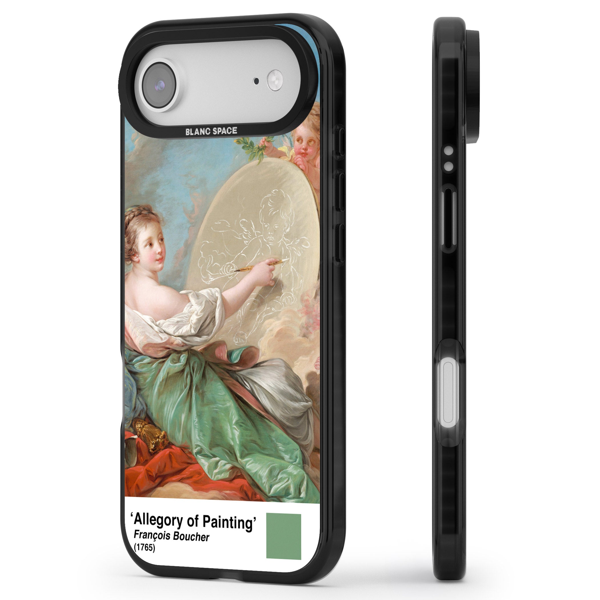 Allegory Of Painting iPhone 17 Air Impact Pro Black Phone Case Side Profile