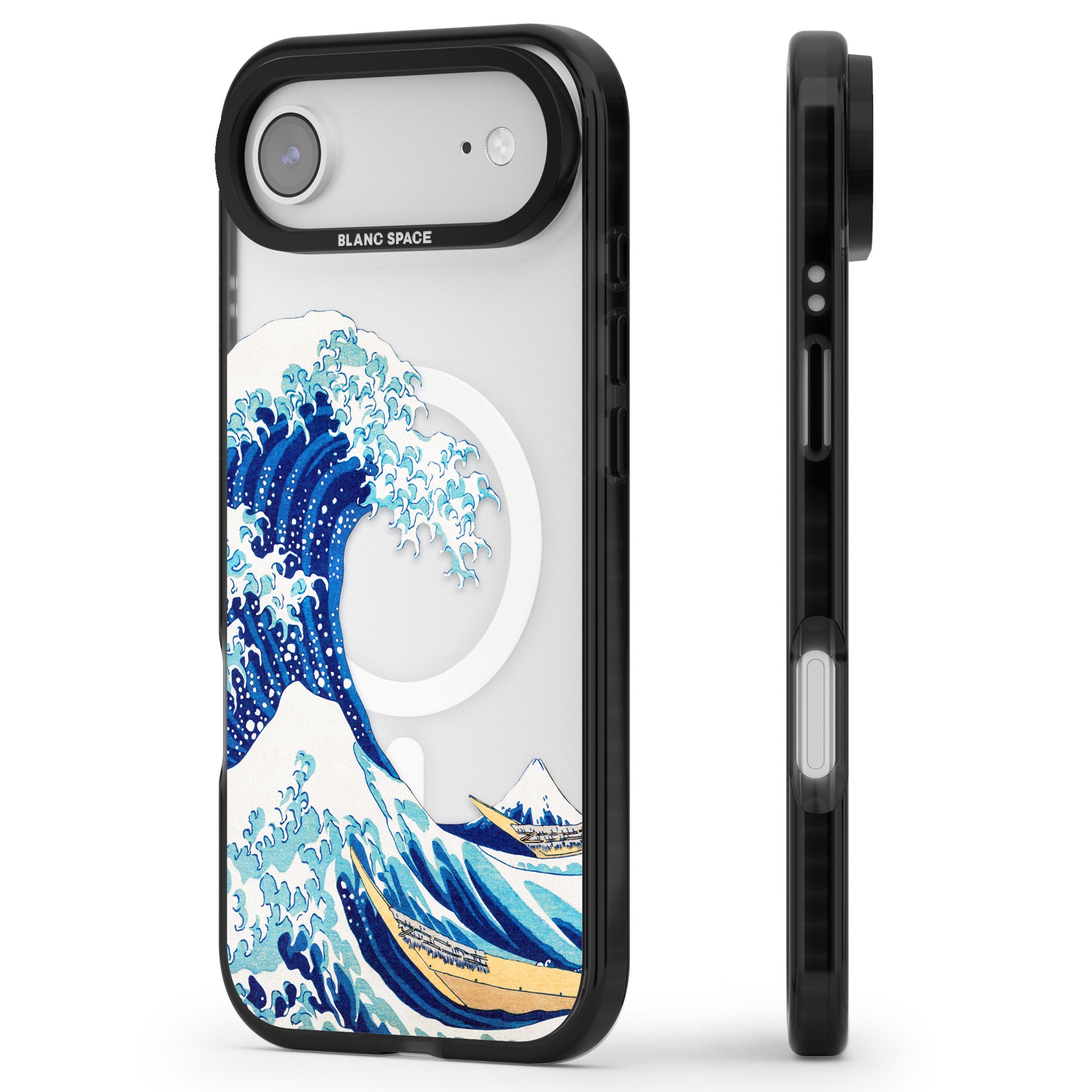 The Great Wave Of Kanagawa iPhone 17 Air Impact Pro Black Phone Case Side Profile
