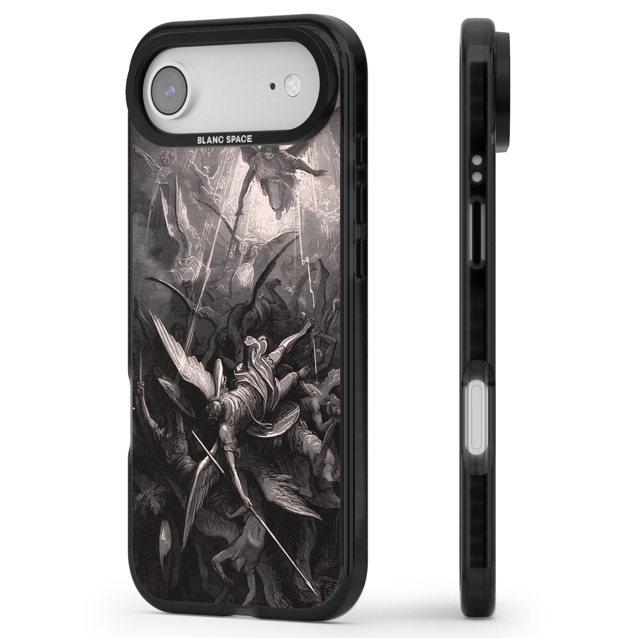 Paradise Lost iPhone 17 Air Impact Pro Black Phone Case Side Profile