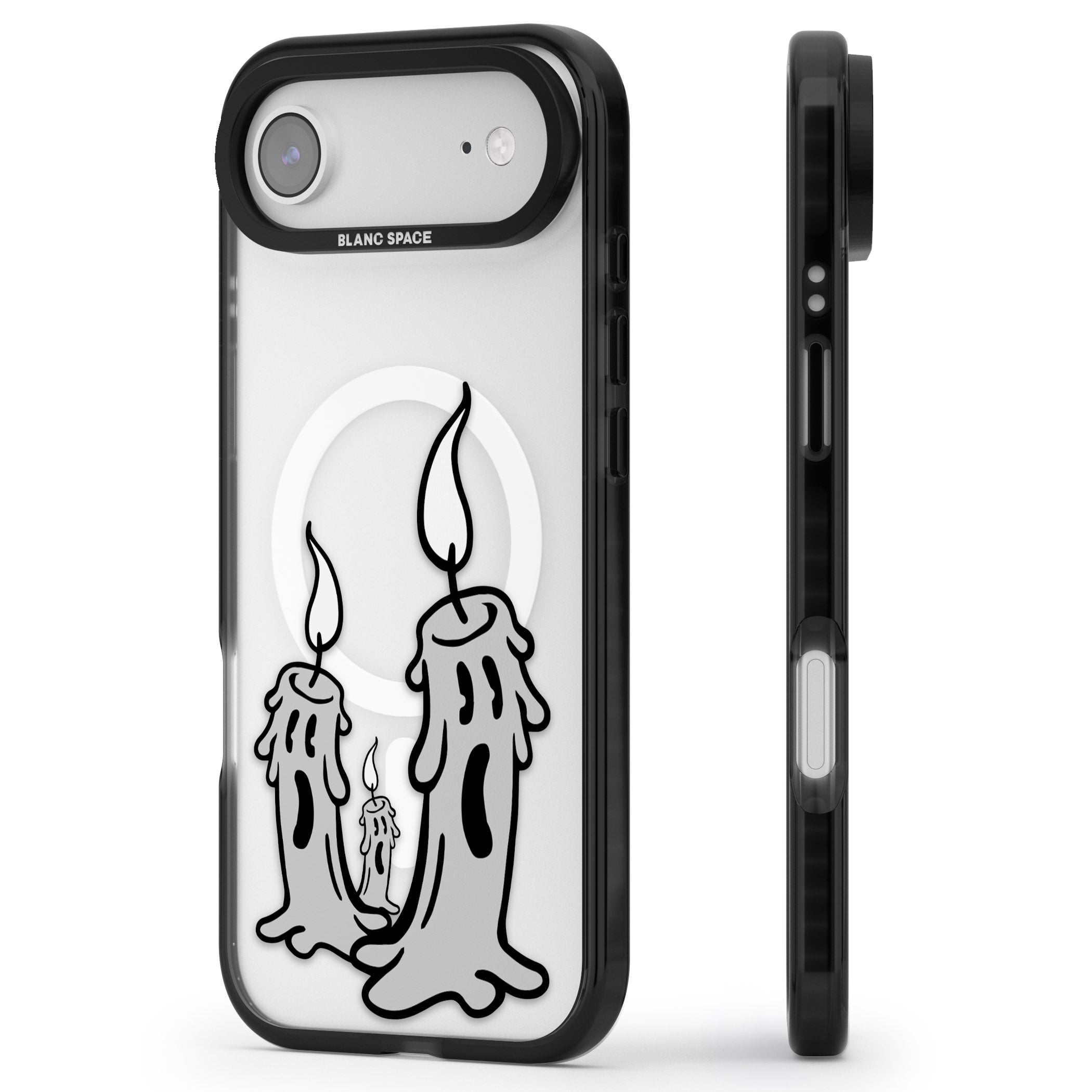 Candle Lit iPhone 17 Air Impact Pro Black Phone Case Side Profile