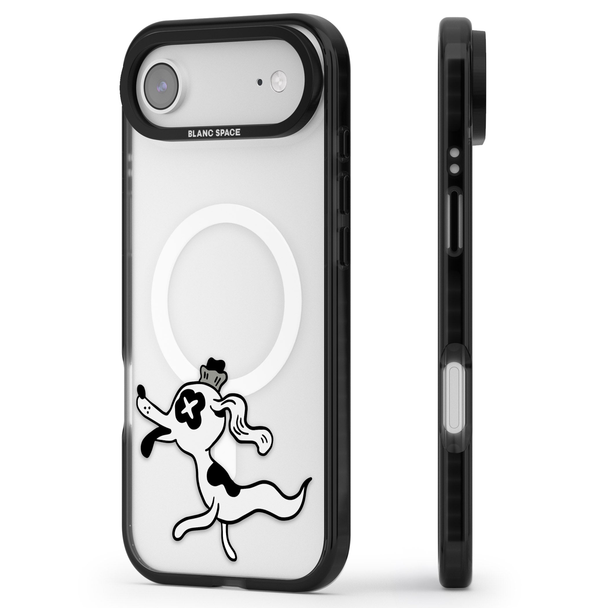 Dog Spirit iPhone 17 Air Impact Pro Black Phone Case Side Profile