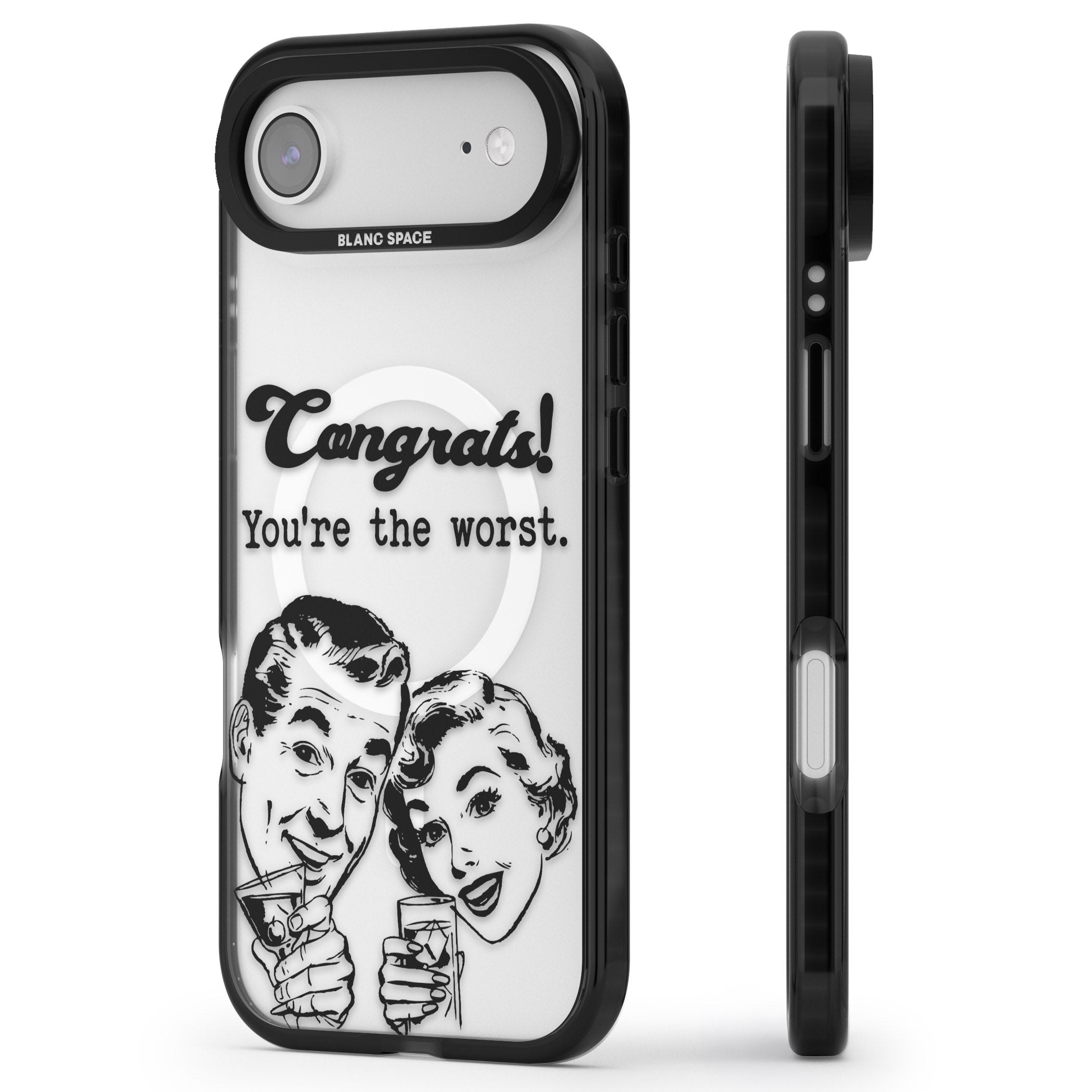 Congrats Youre The Worst iPhone 17 Air Impact Pro Black Phone Case Side Profile