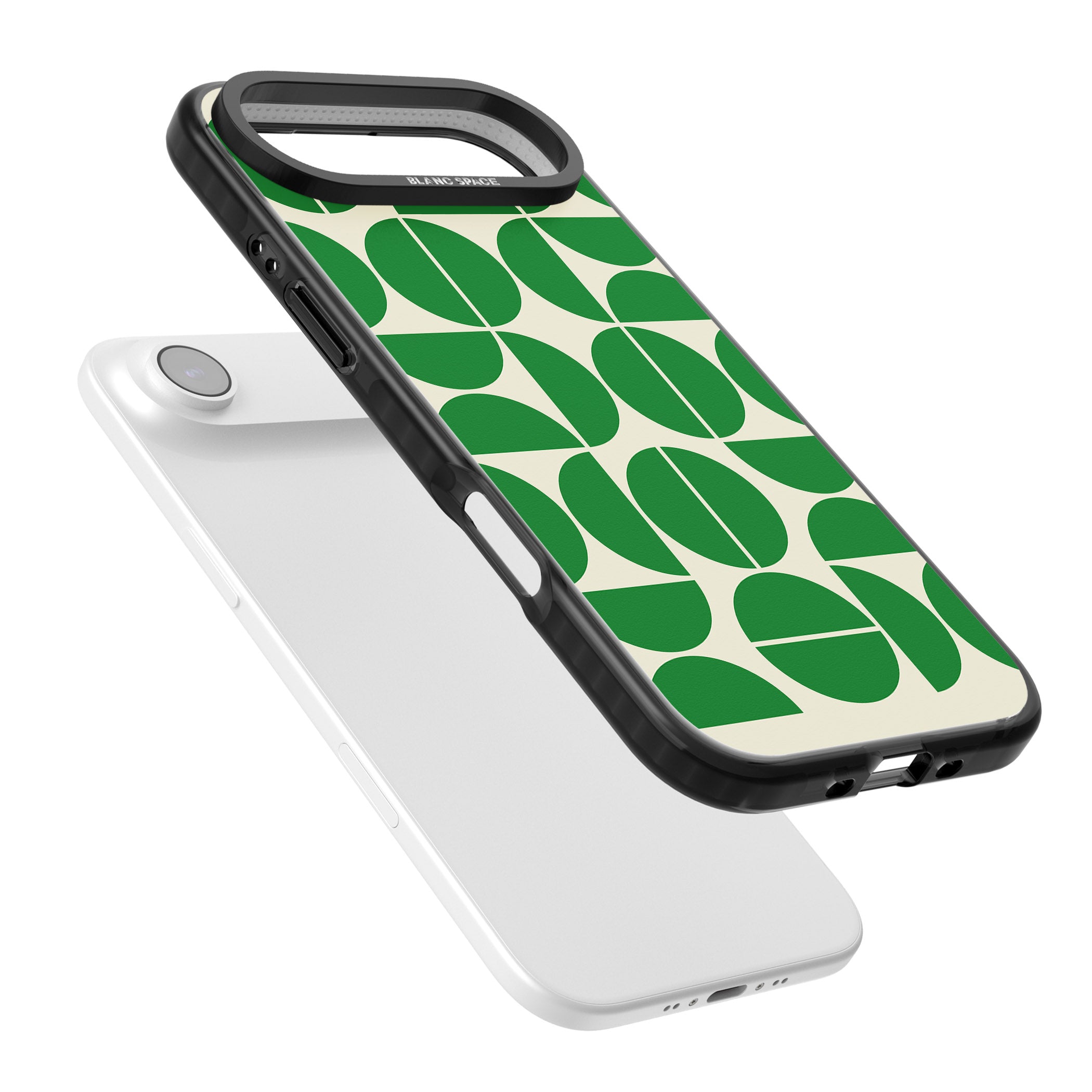 Retro Green Circles iPhone 17 Air Impact Pro Black Phone Case Colours
