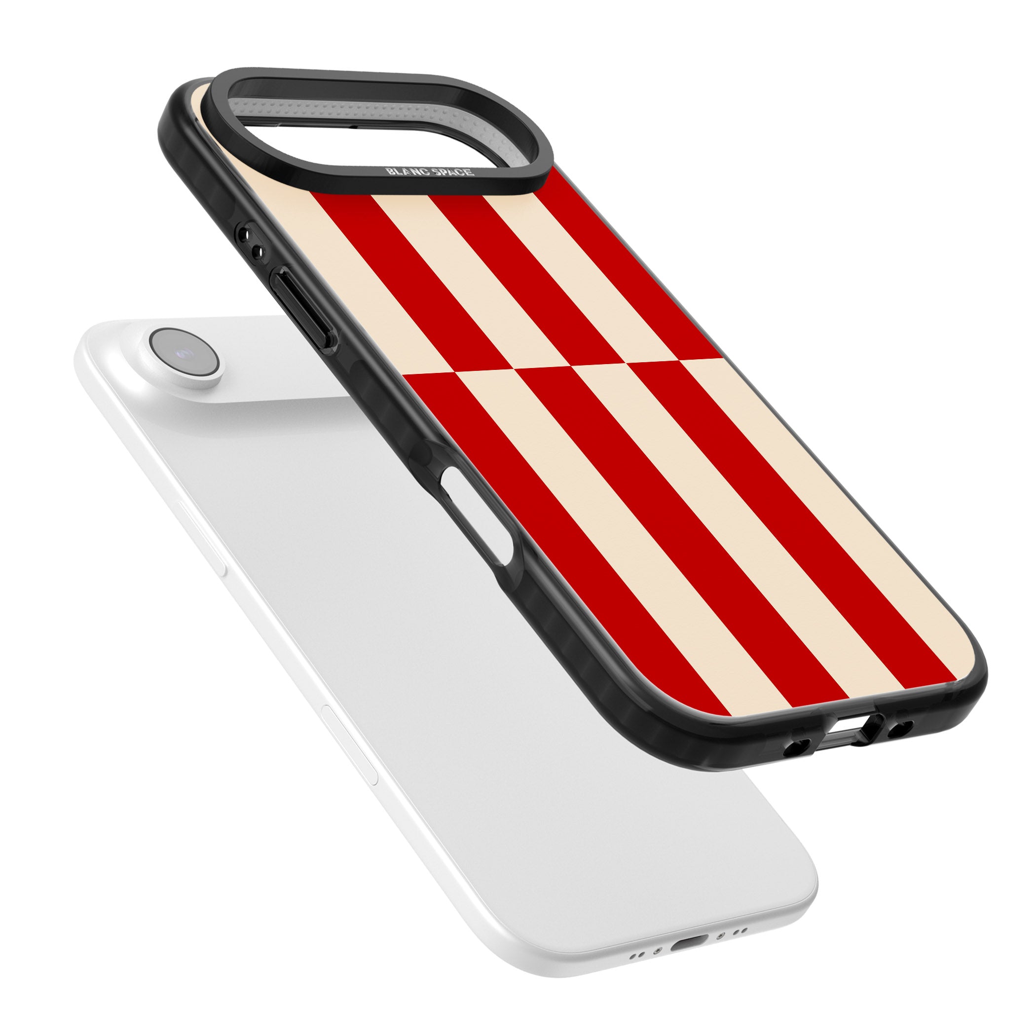 Retro Red Stripes iPhone 17 Air Impact Pro Black Phone Case Colours