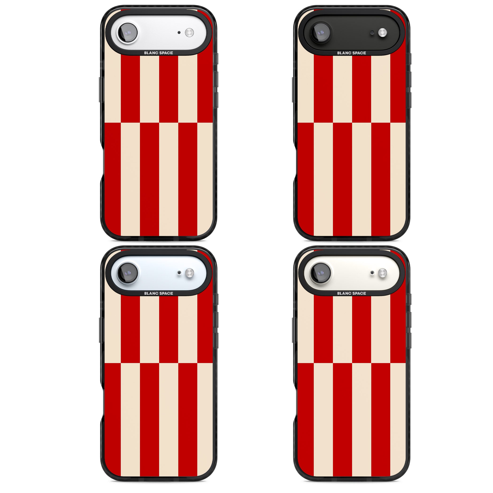 Retro Red Stripes iPhone 17 Air Impact Pro Black Phone Case APT Impact Protection