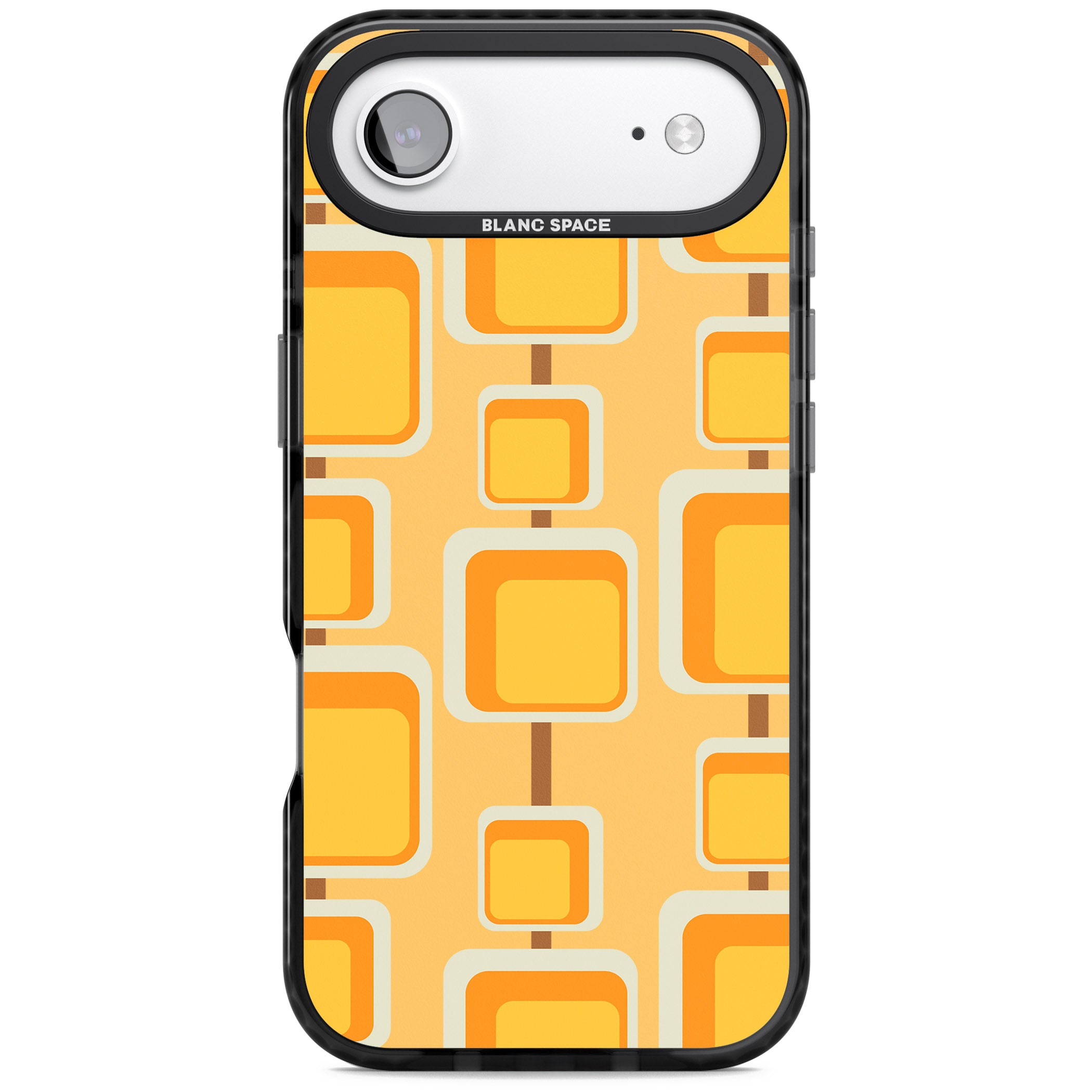 Sunny Mid Century Squares iPhone 17 Air Impact Pro Black Phone Case