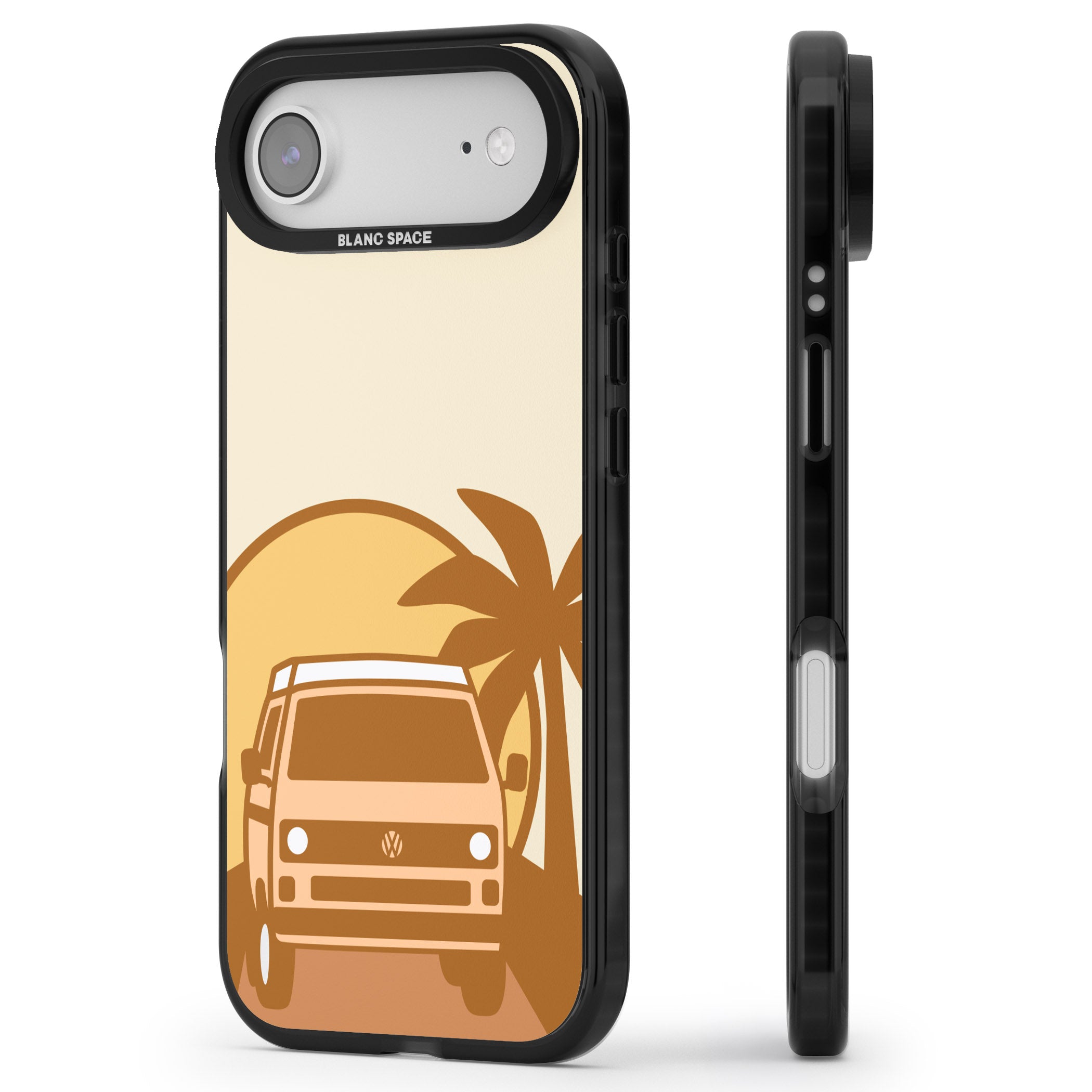 Sunset Van iPhone 17 Air Impact Pro Black Phone Case Side Profile