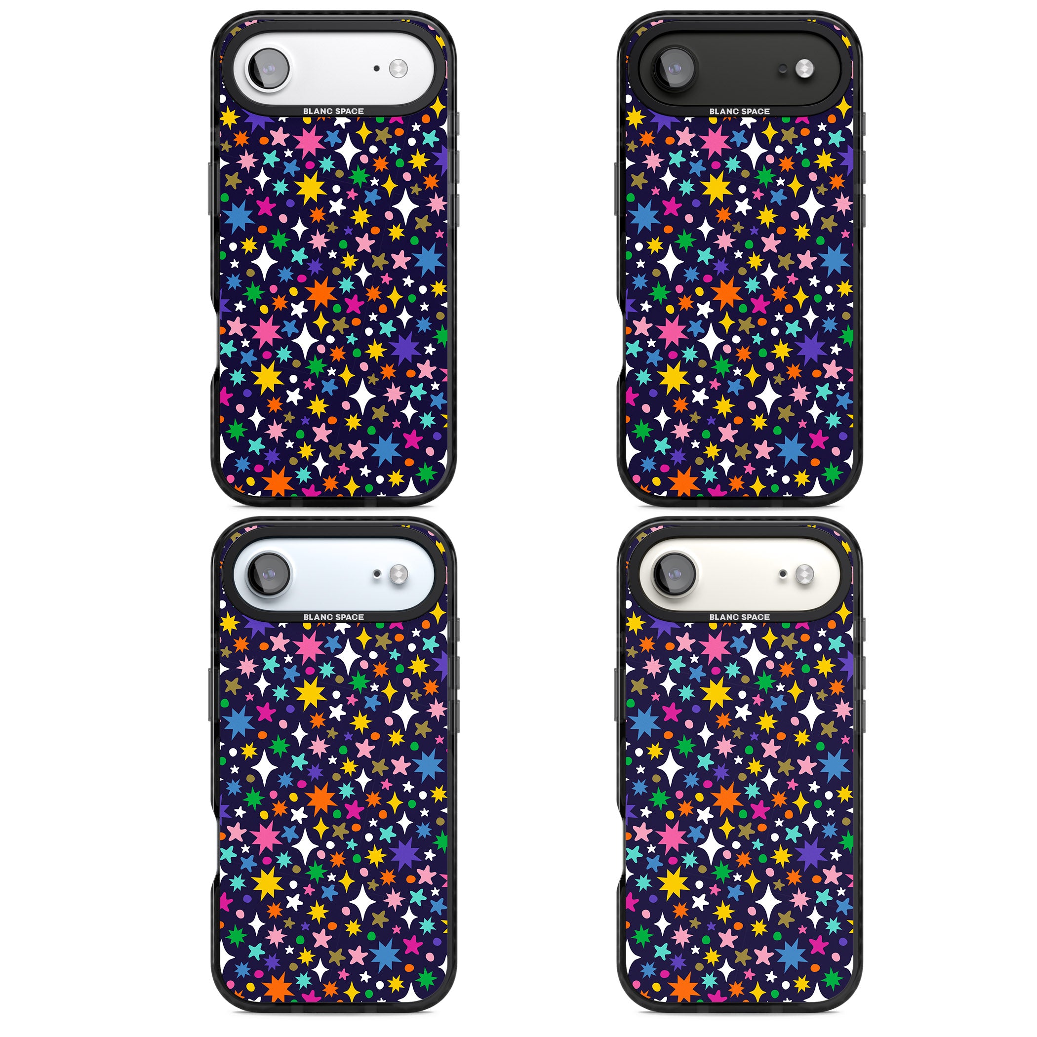 Rainbow Starburst (Purple) iPhone 17 Air Impact Pro Black Phone Case APT Impact Protection