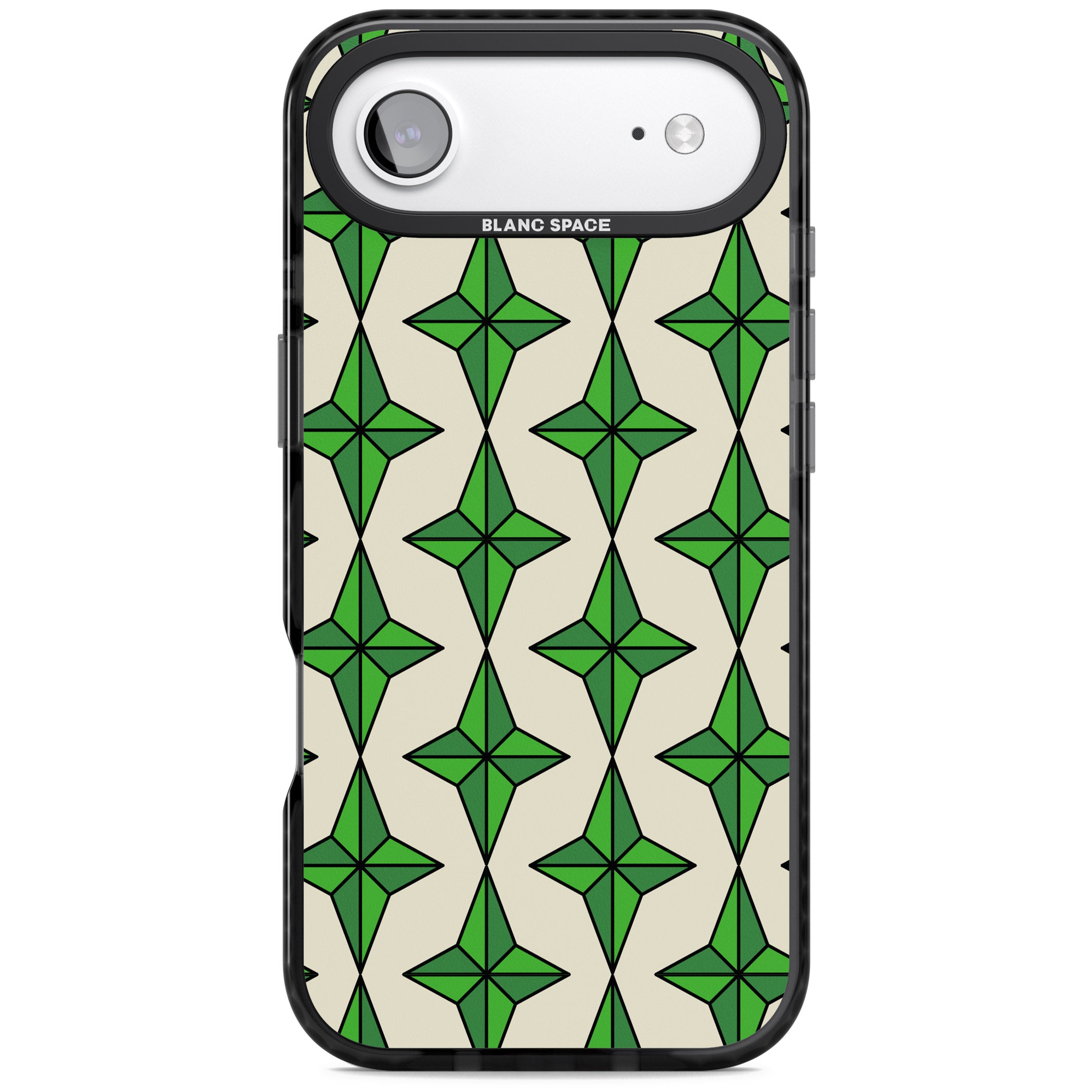 Emerald Stars Pattern iPhone 17 Air Impact Pro Black Phone Case