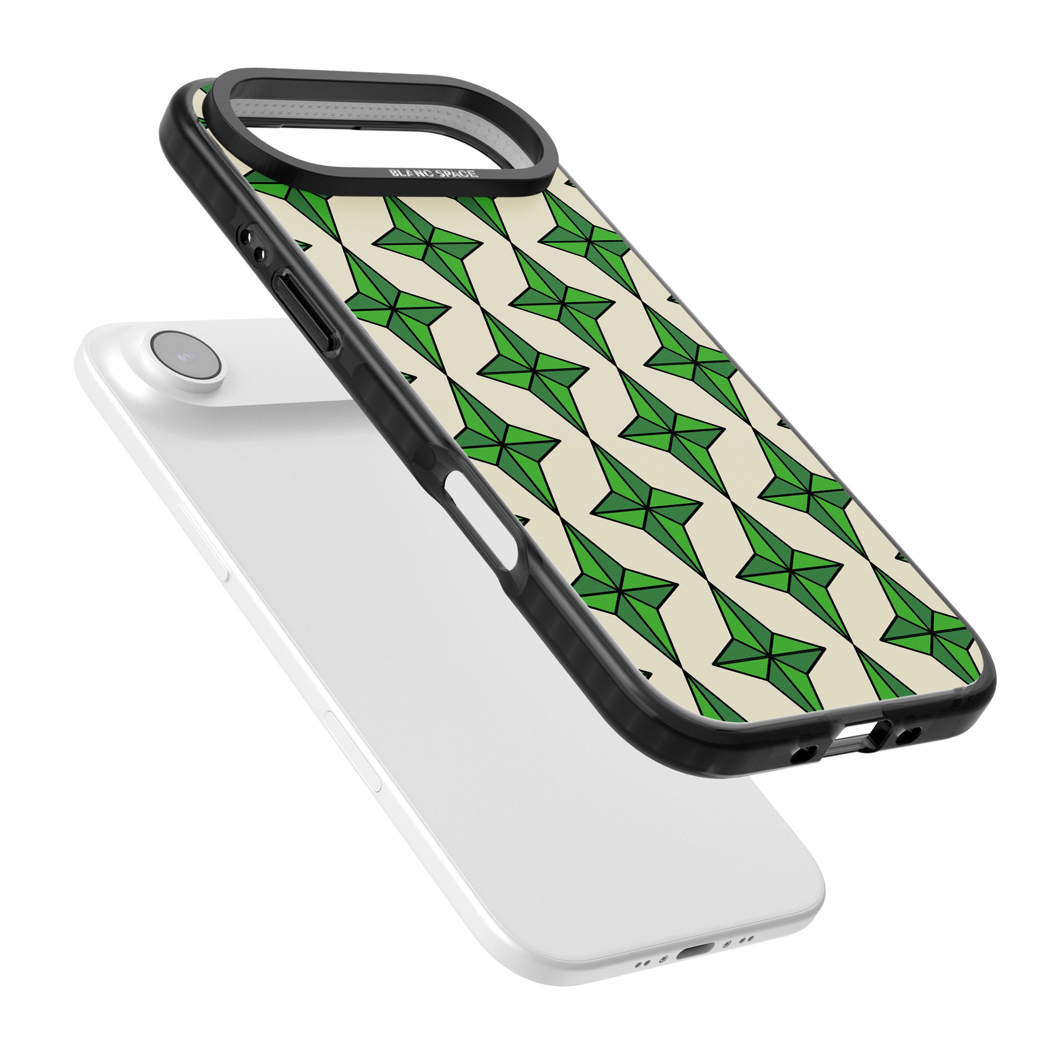 Emerald Stars Pattern iPhone 17 Air Impact Pro Black Phone Case Colours