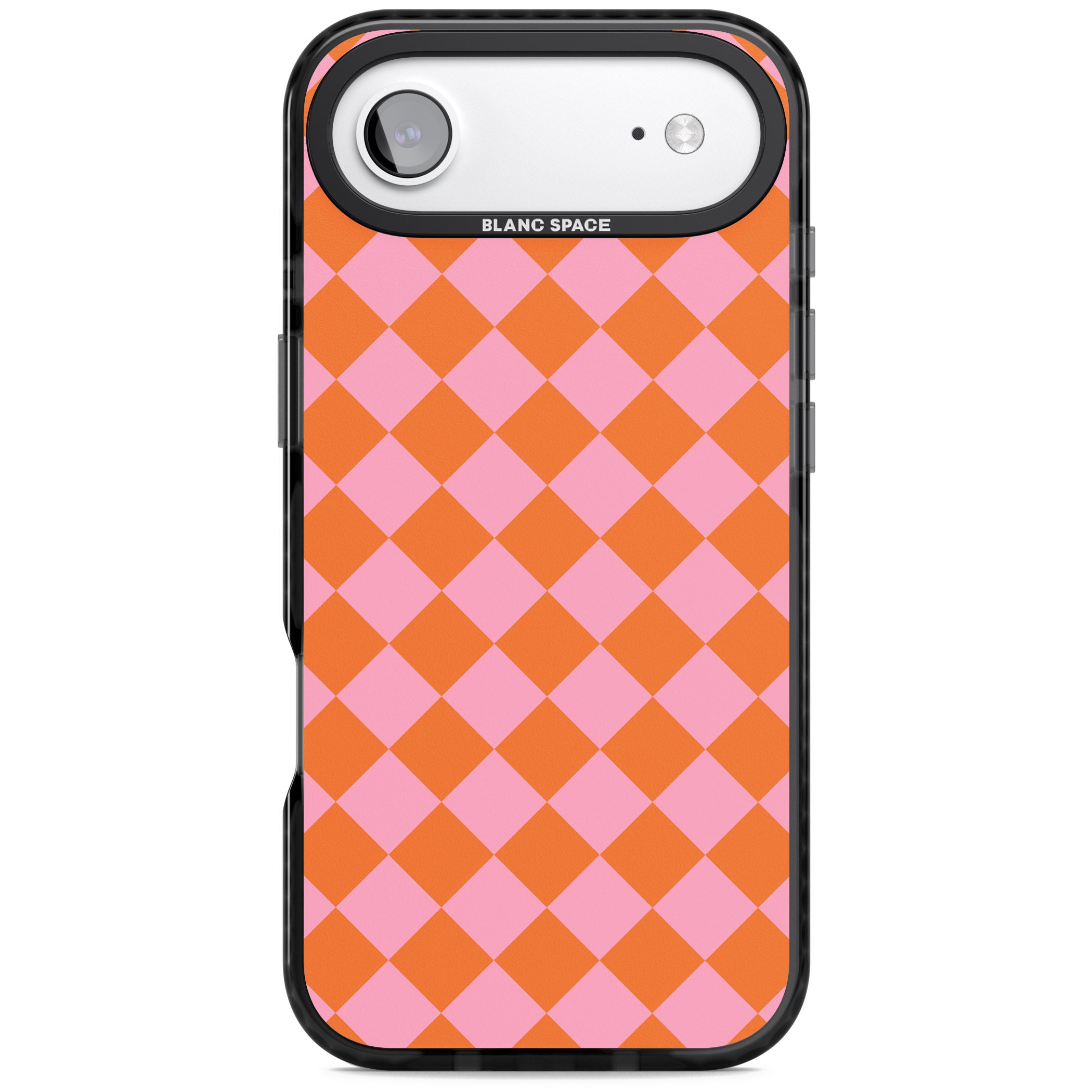 Retro Sunset Diamond Plaid iPhone 17 Air Impact Pro Black Phone Case