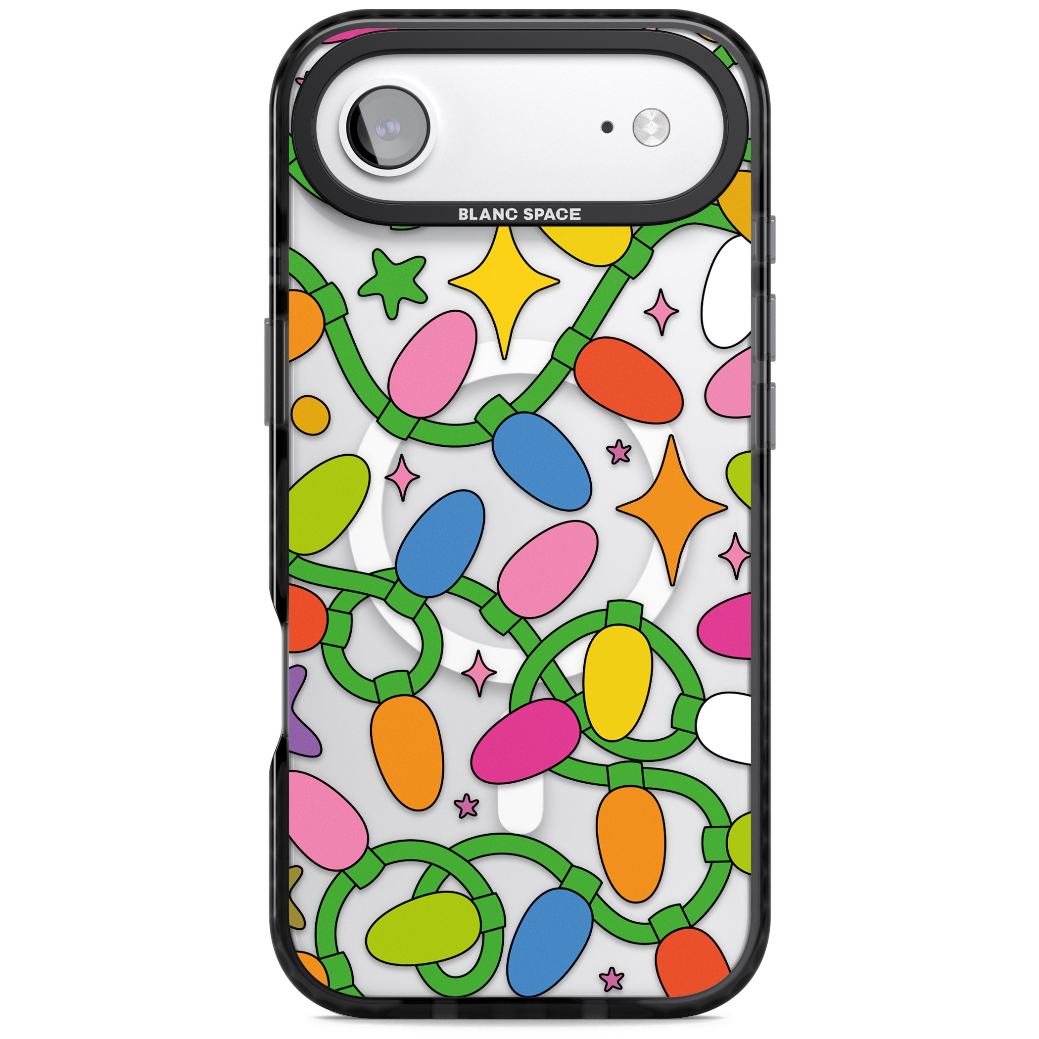 Festive Lights Pattern iPhone 17 Air Impact Pro Black Phone Case