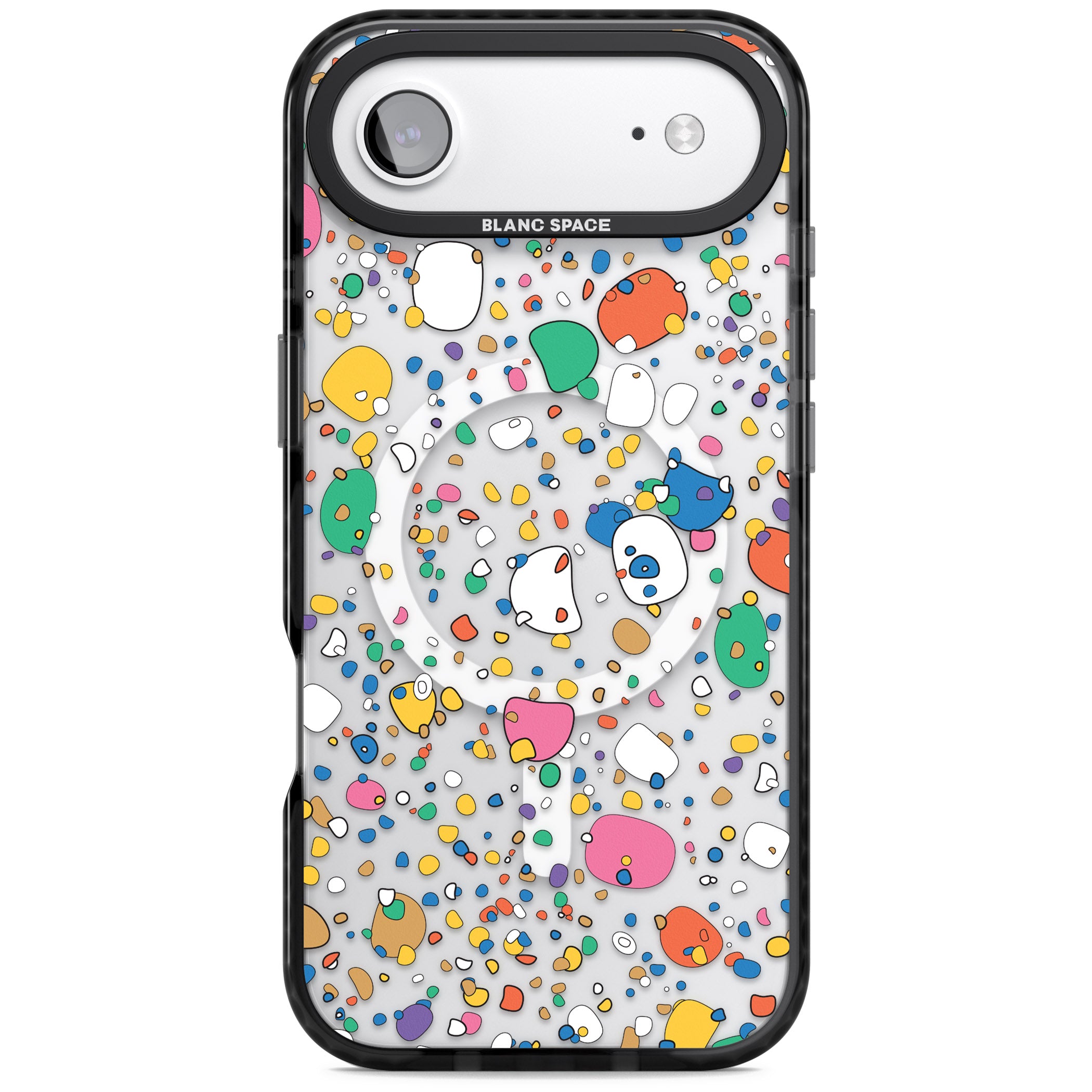 Colourful Confetti Pebbles iPhone 17 Air Impact Pro Black Phone Case